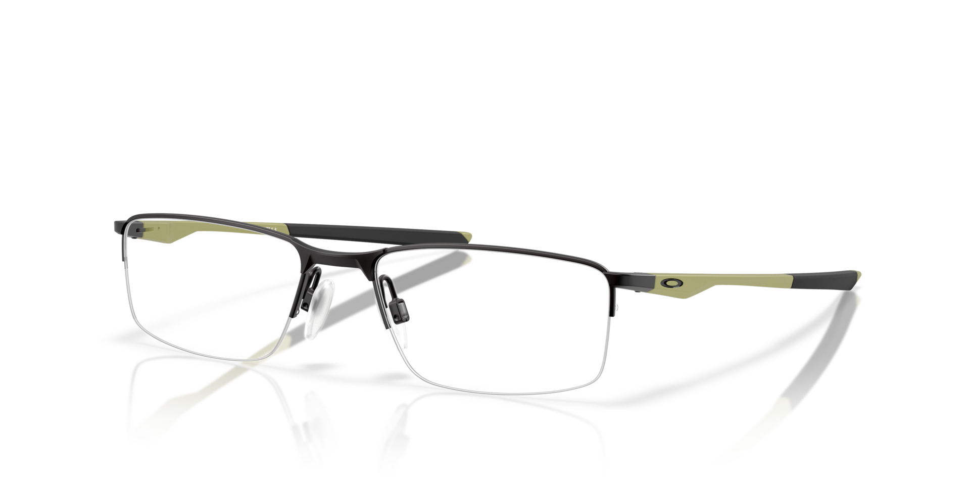 Socket 5.5 Satin Black MetalEyeglass Frames for Glasses Direct, Angle View