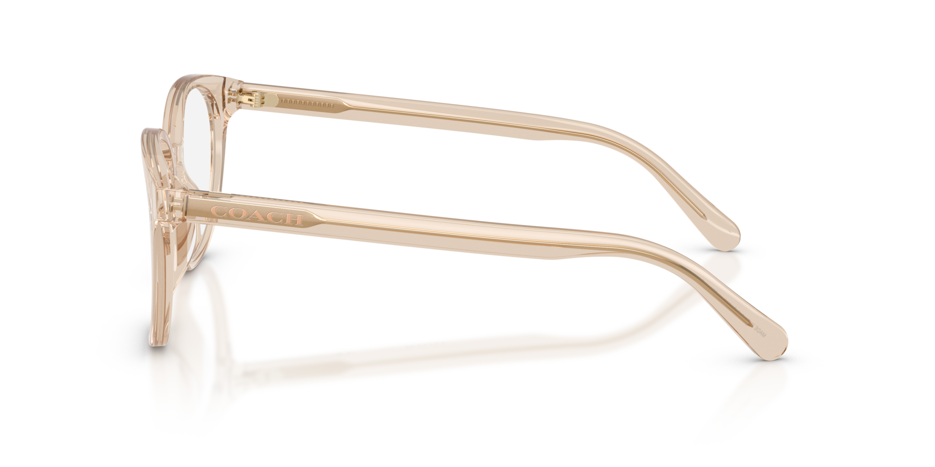 HC6301U Transparent Beige AcetateEyeglass Frames for Glasses Direct, Side View