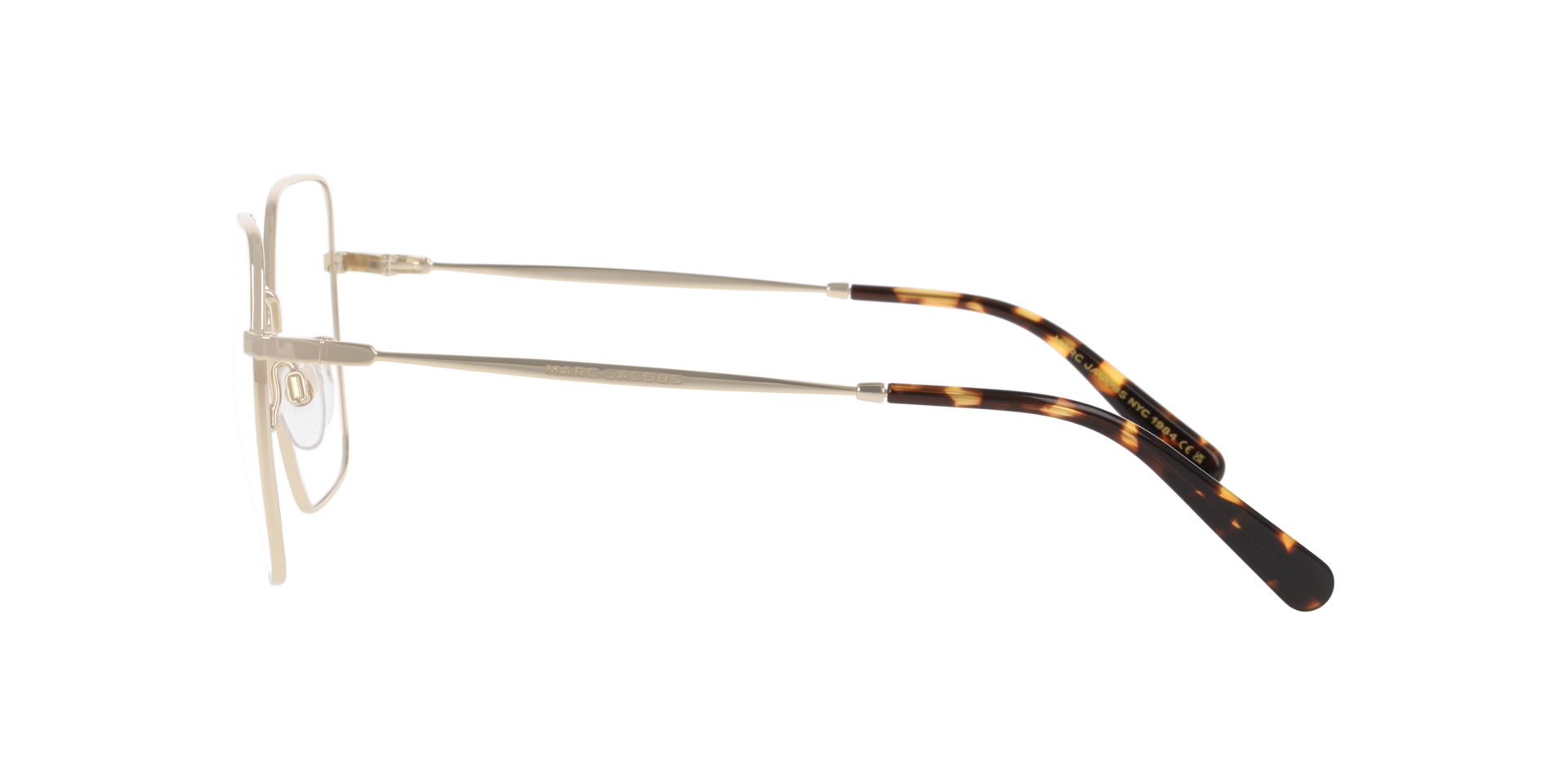 MARC 867 Gold MetalEyeglass Frames for Glasses Direct, Side View