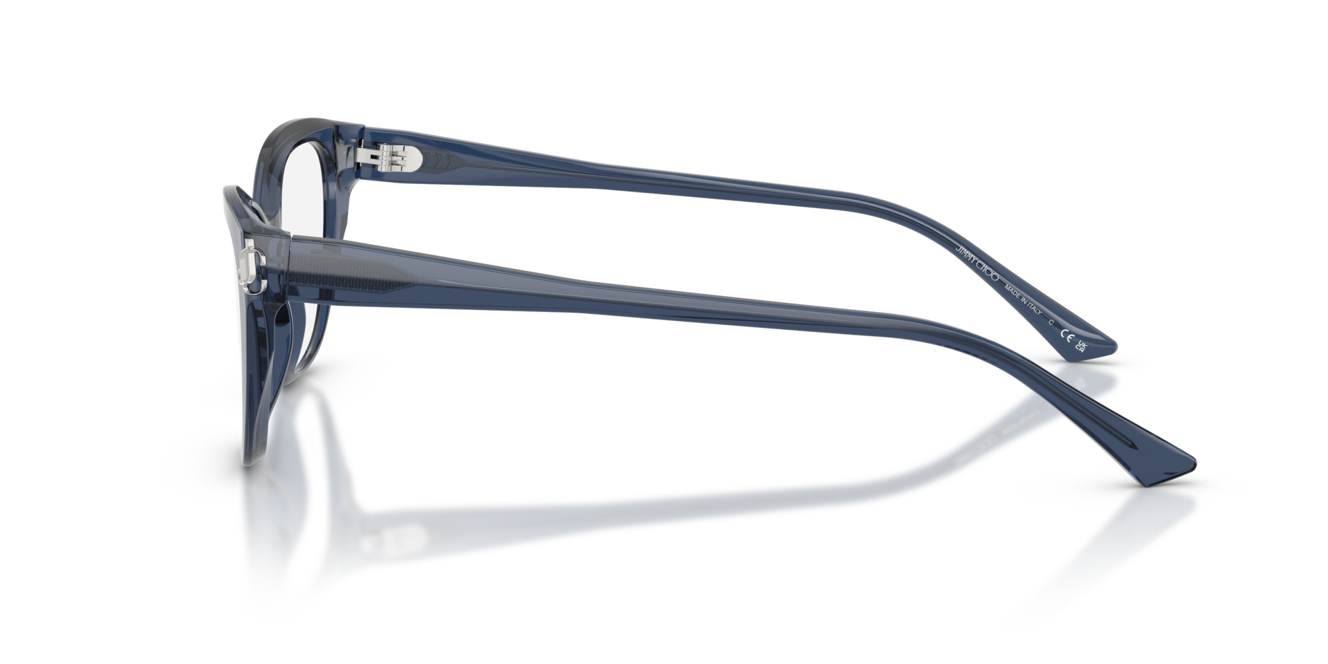 JC3011 Transparent Navy AcetateEyeglass Frames for Glasses Direct, Side View