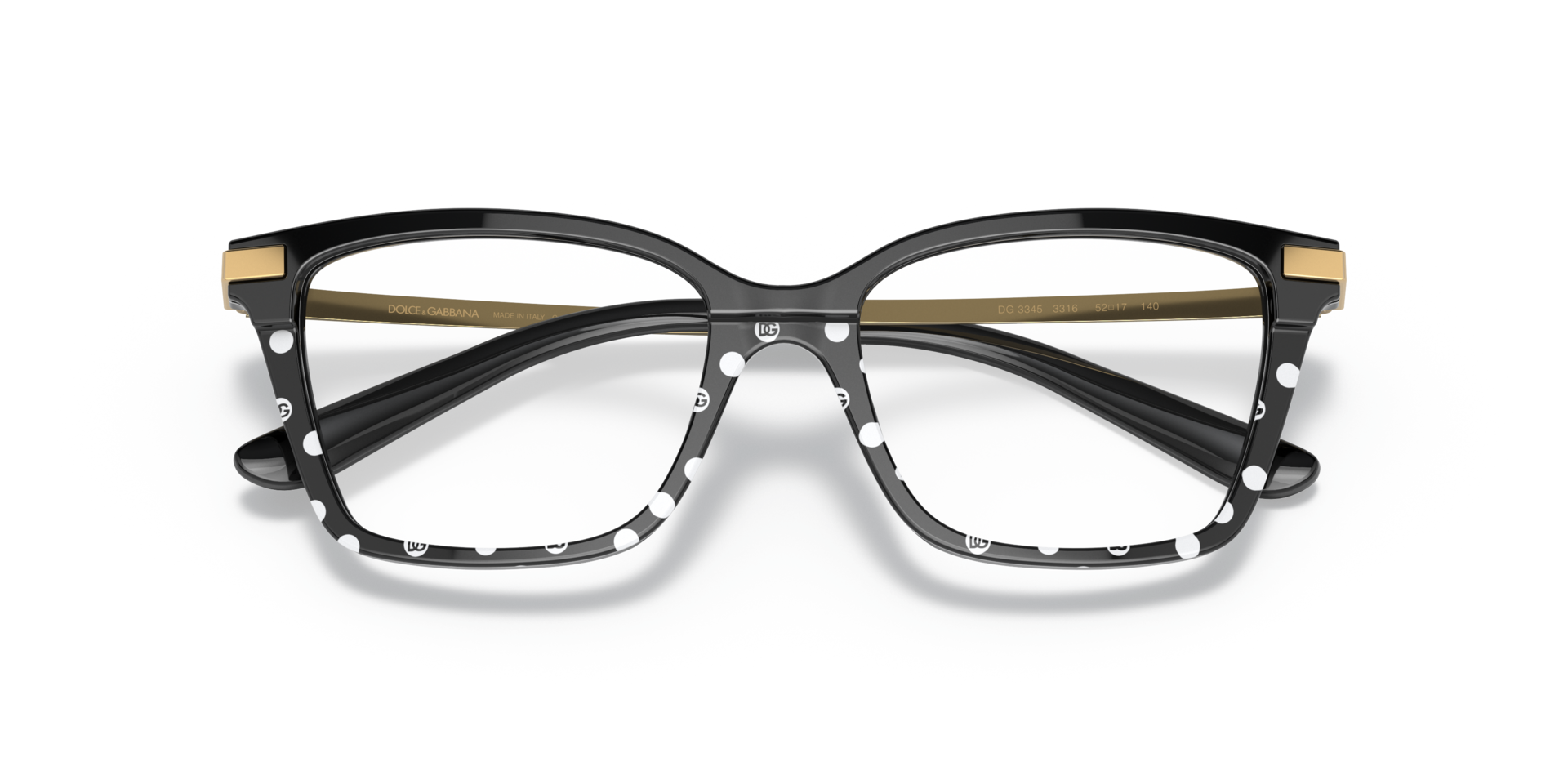 DG3345 Black & Pois AcetateEyeglass Frames for Glasses Direct, Closed View