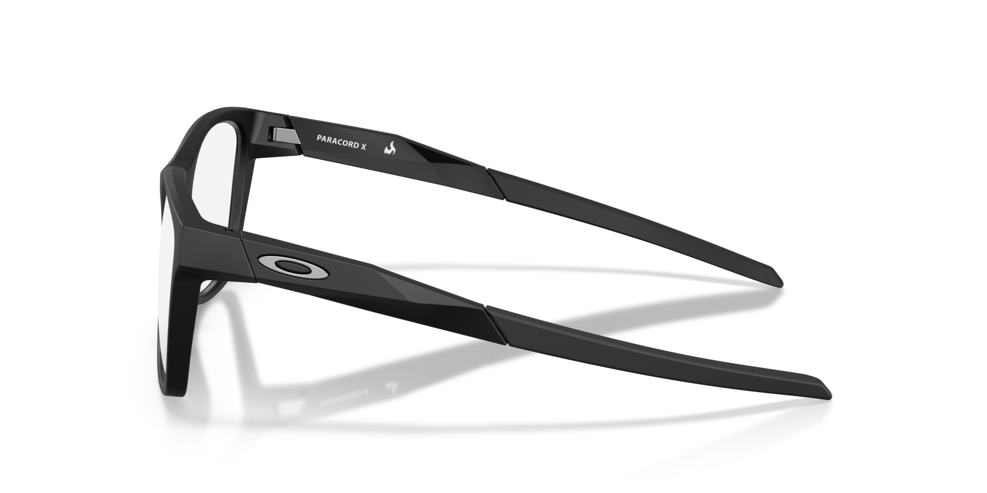 Paracord X Satin Black PlasticEyeglass Frames for Glasses Direct, Side View