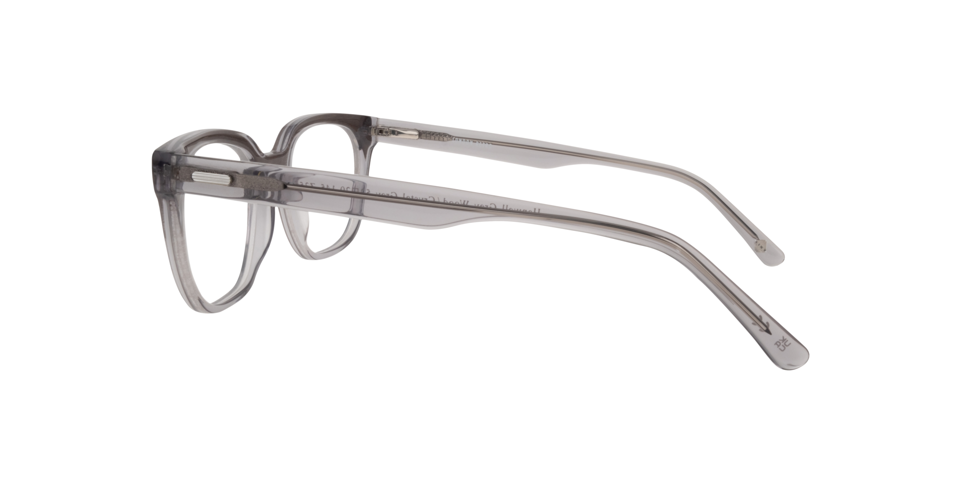 Hanwell Grey Wood & Crystal Grey AcetateEyeglass Frames for Glasses Direct, Side View
