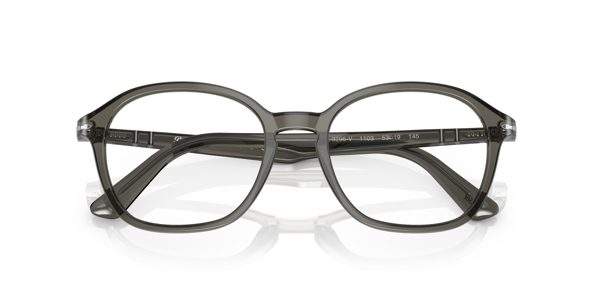 PO3296V Opal Smoke AcetateEyeglass Frames for Glasses Direct, Closed View