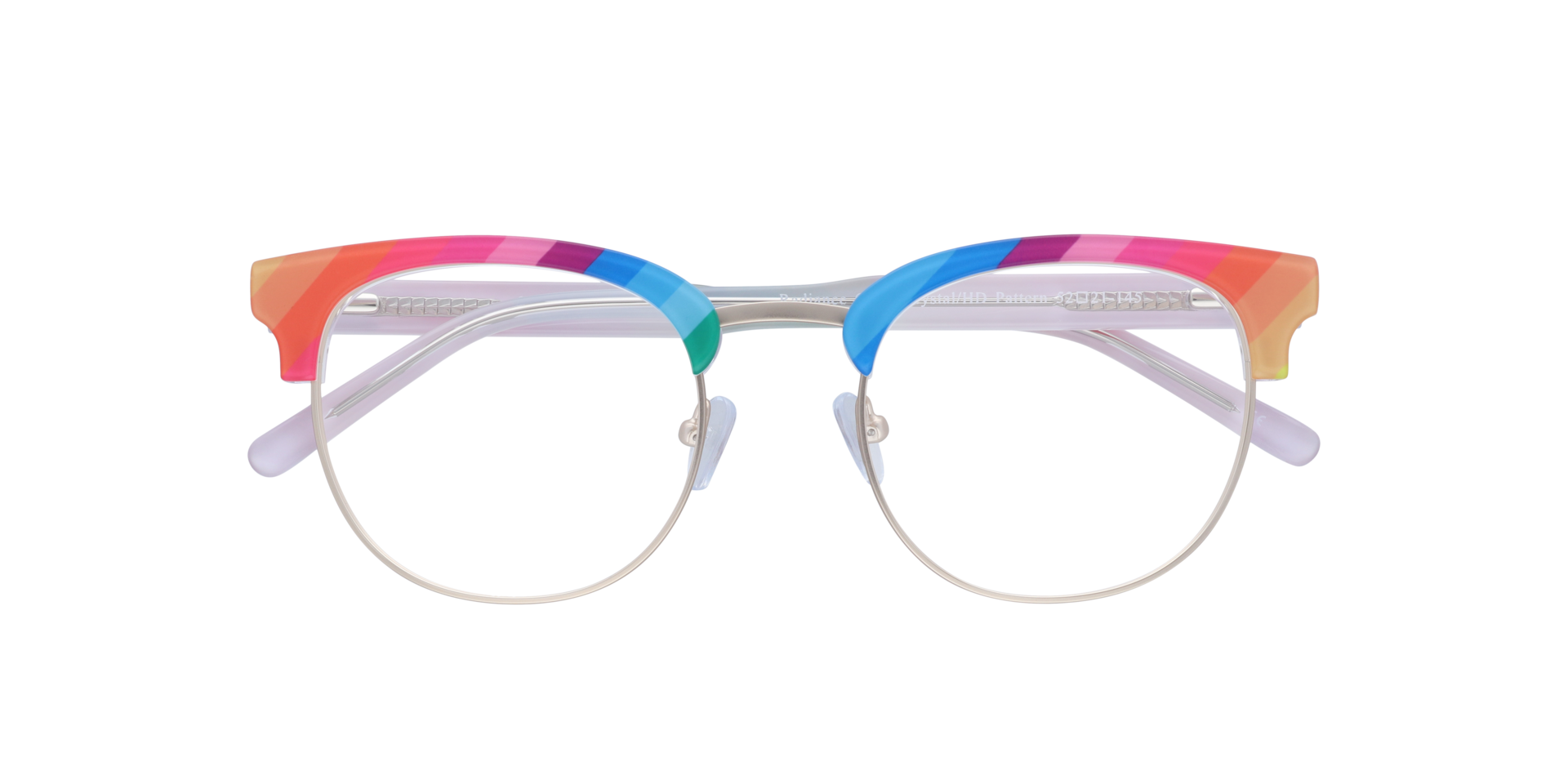 Radiance Clear Crystal & Hd Pattern MetalEyeglass Frames for Glasses Direct, Closed View