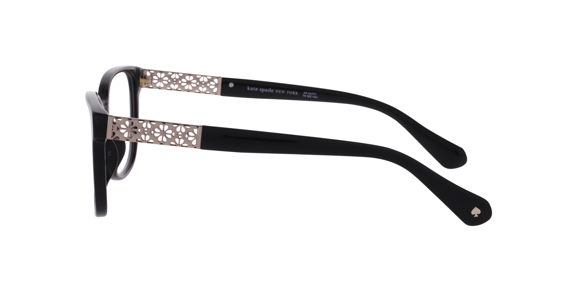 KS LYSSA 2/G Black AcetateEyeglass Frames for Glasses Direct, Side View