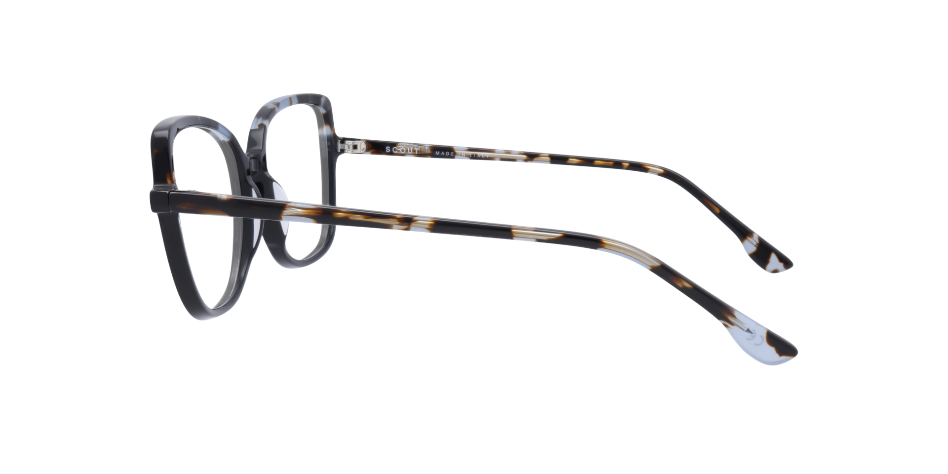 Tropea Black AcetateEyeglass Frames for Glasses Direct, Side View