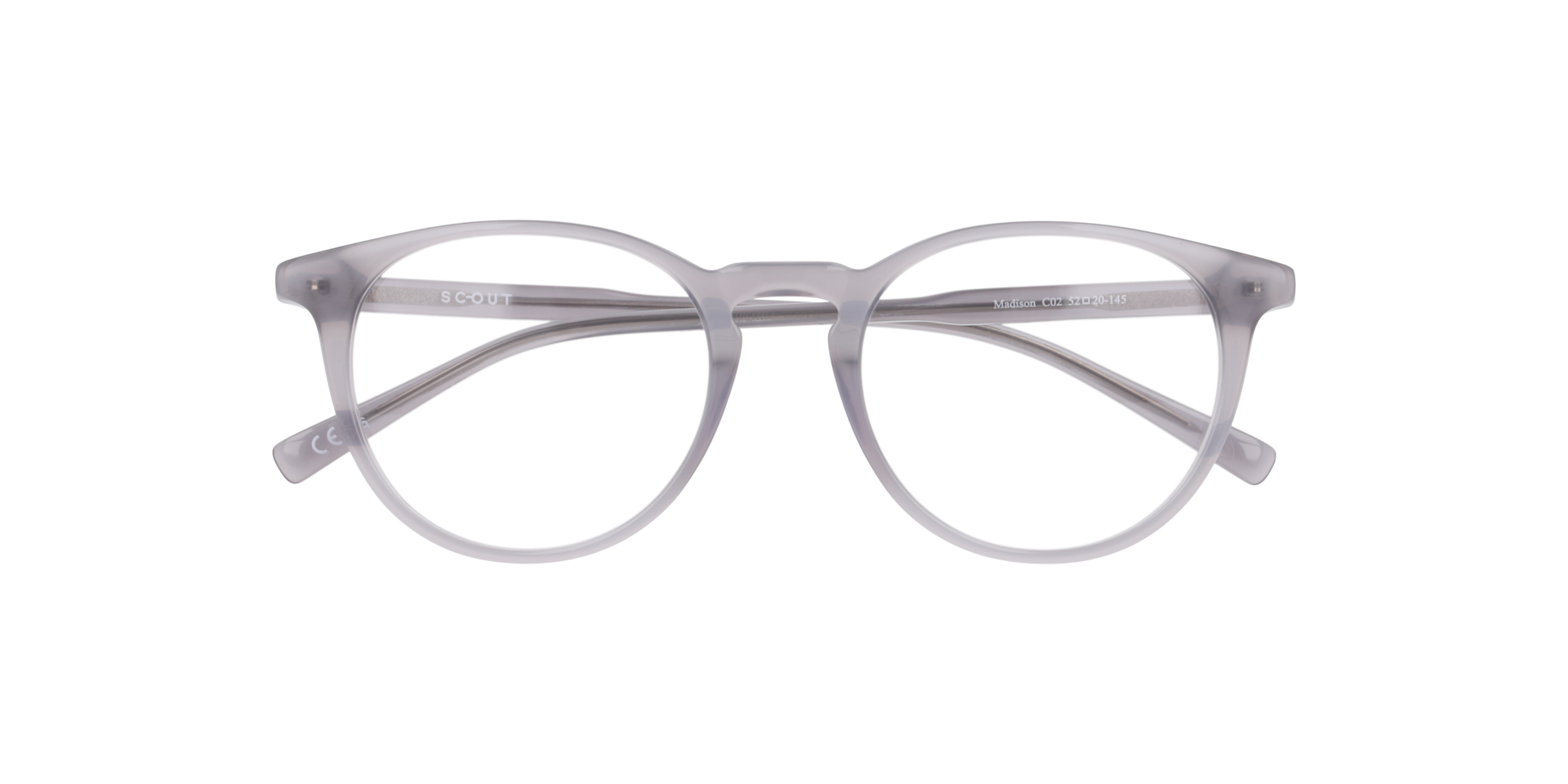 Madison Milky Grey AcetateEyeglass Frames for Glasses Direct, Closed View