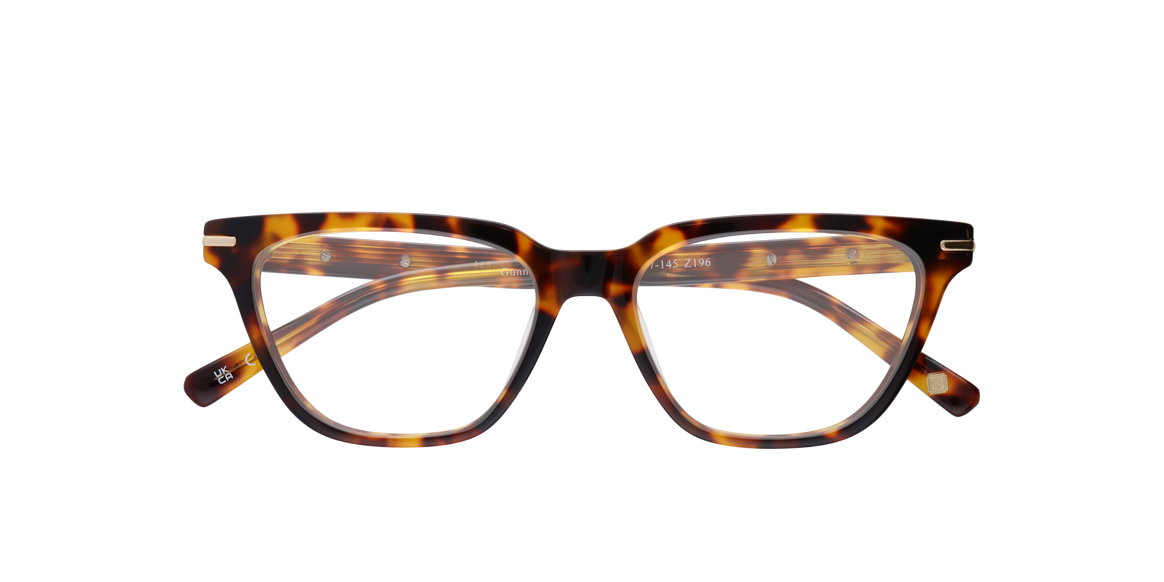 Gunnersbury Havana AcetateEyeglass Frames for Glasses Direct, Closed View