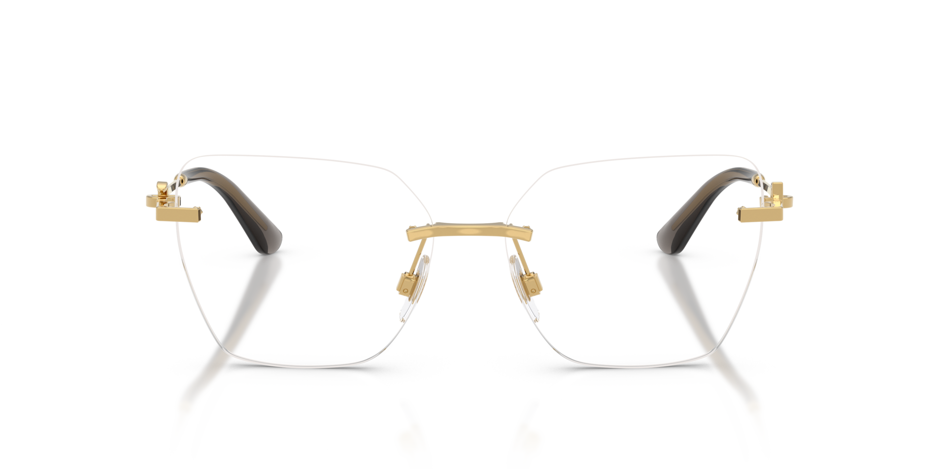 DG1363 Gold MetalEyeglass Frames for Glasses Direct, Front View