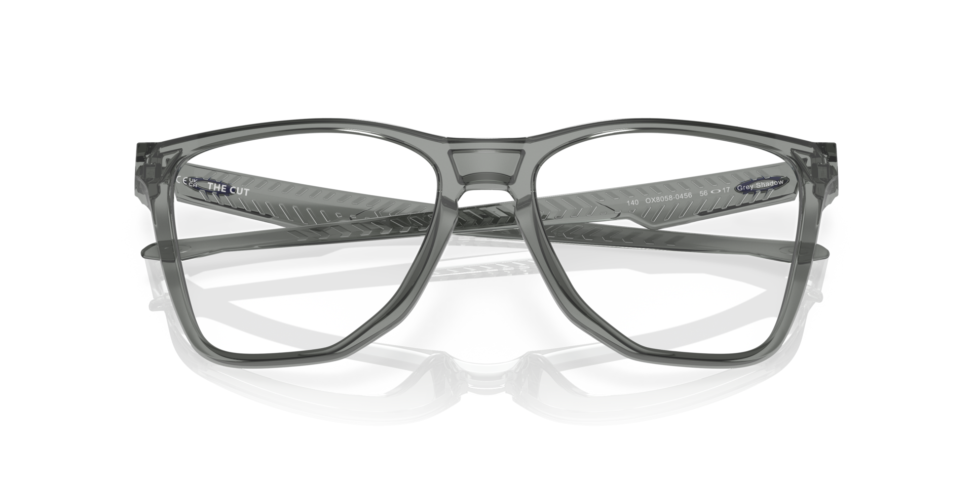 The Cut Grey Shadow PlasticEyeglass Frames for Glasses Direct, Closed View