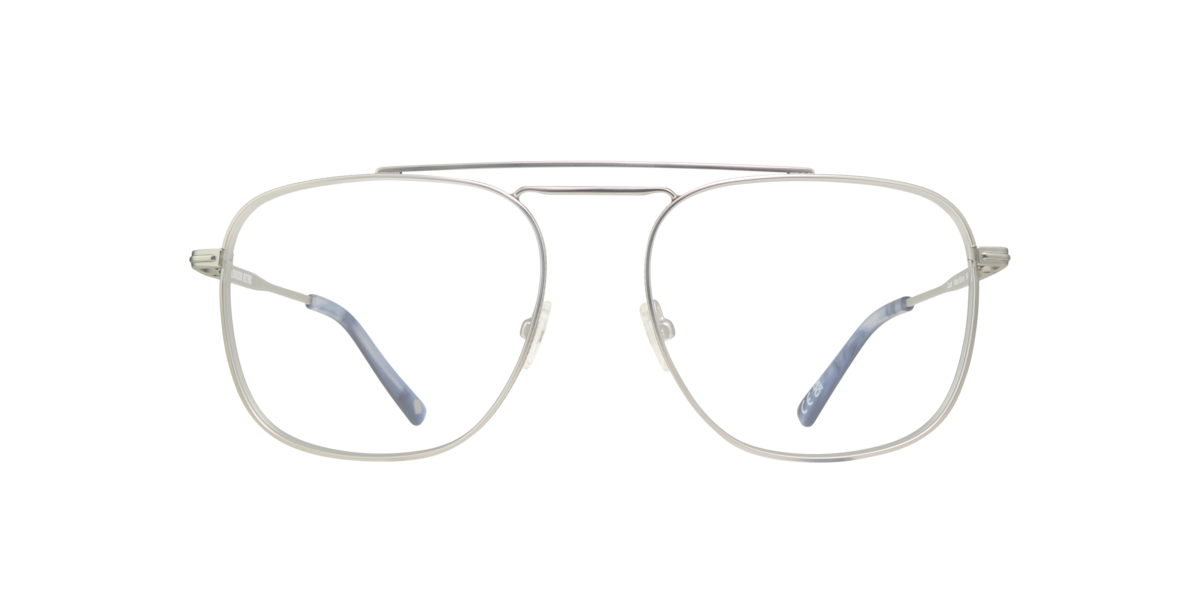 Matte Silver square Metal eyeglasses Online - Full Rim - Jacob