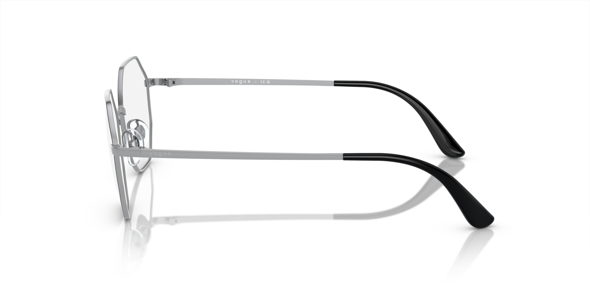 VO4094 Top Black & Matte Silver MetalSunglass Frames for Glasses Direct, Side View