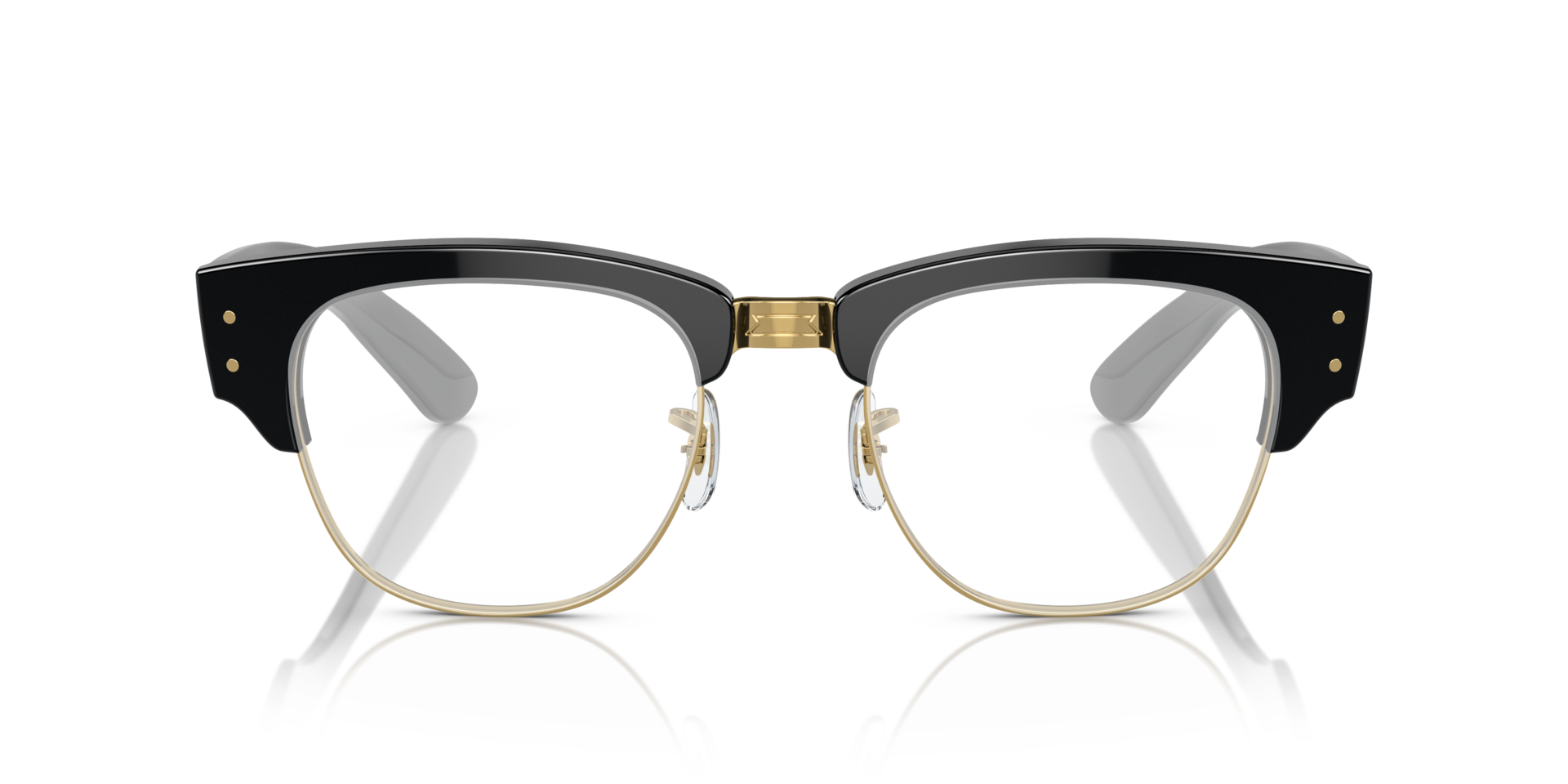 RB0316V Black On Gold PlasticEyeglass Frames for Glasses Direct, Front View