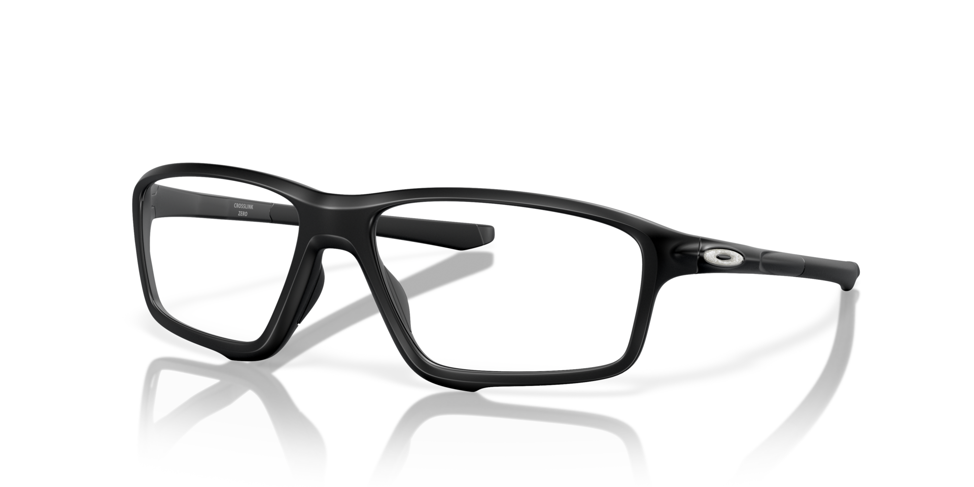 Crosslink® Zero Reflective Collection Satin Black PlasticSunglass Frames for Glasses Direct, Angle View