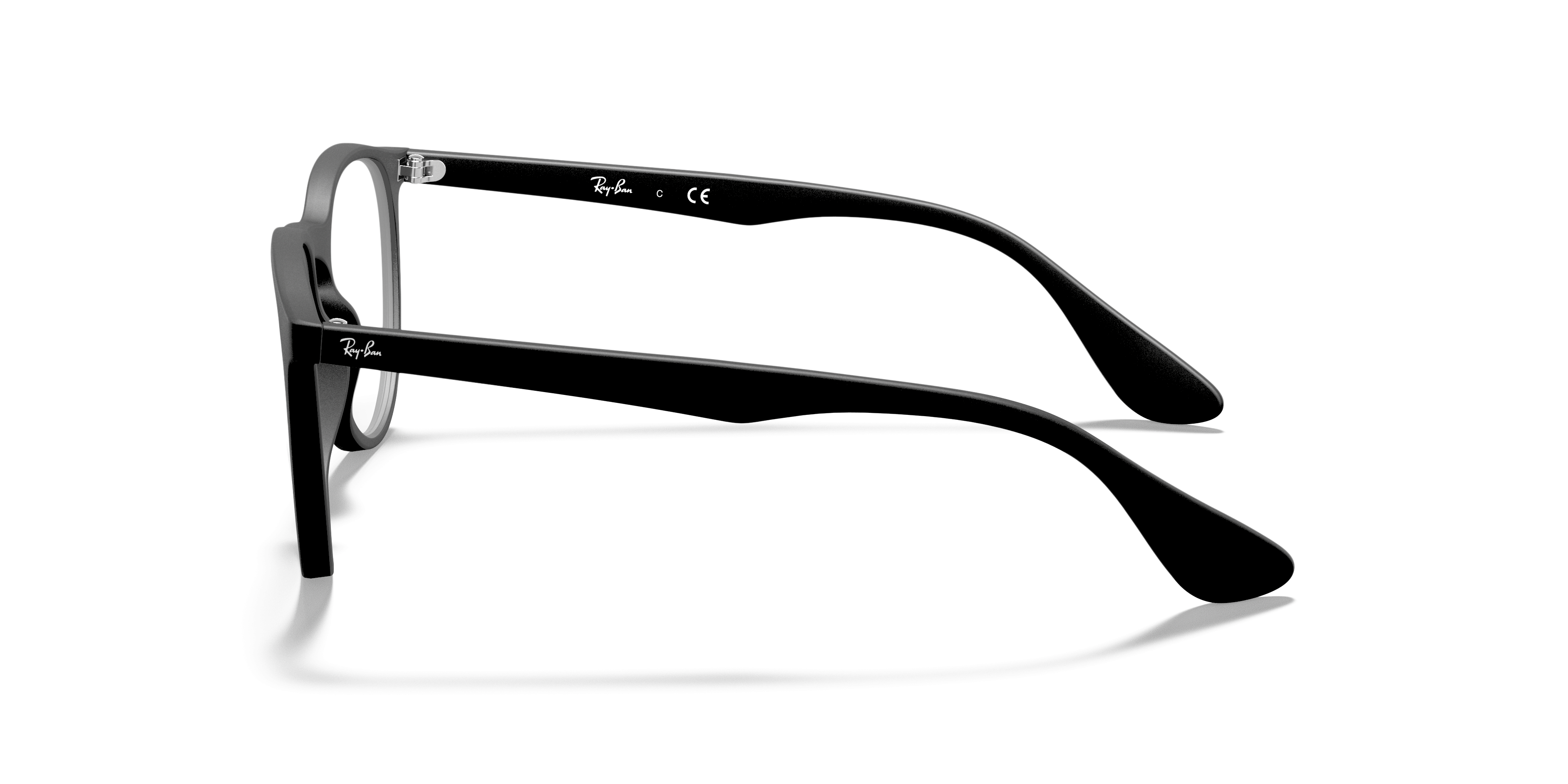 RB7046 Rubber Black PlasticEyeglass Frames for Glasses Direct, Side View