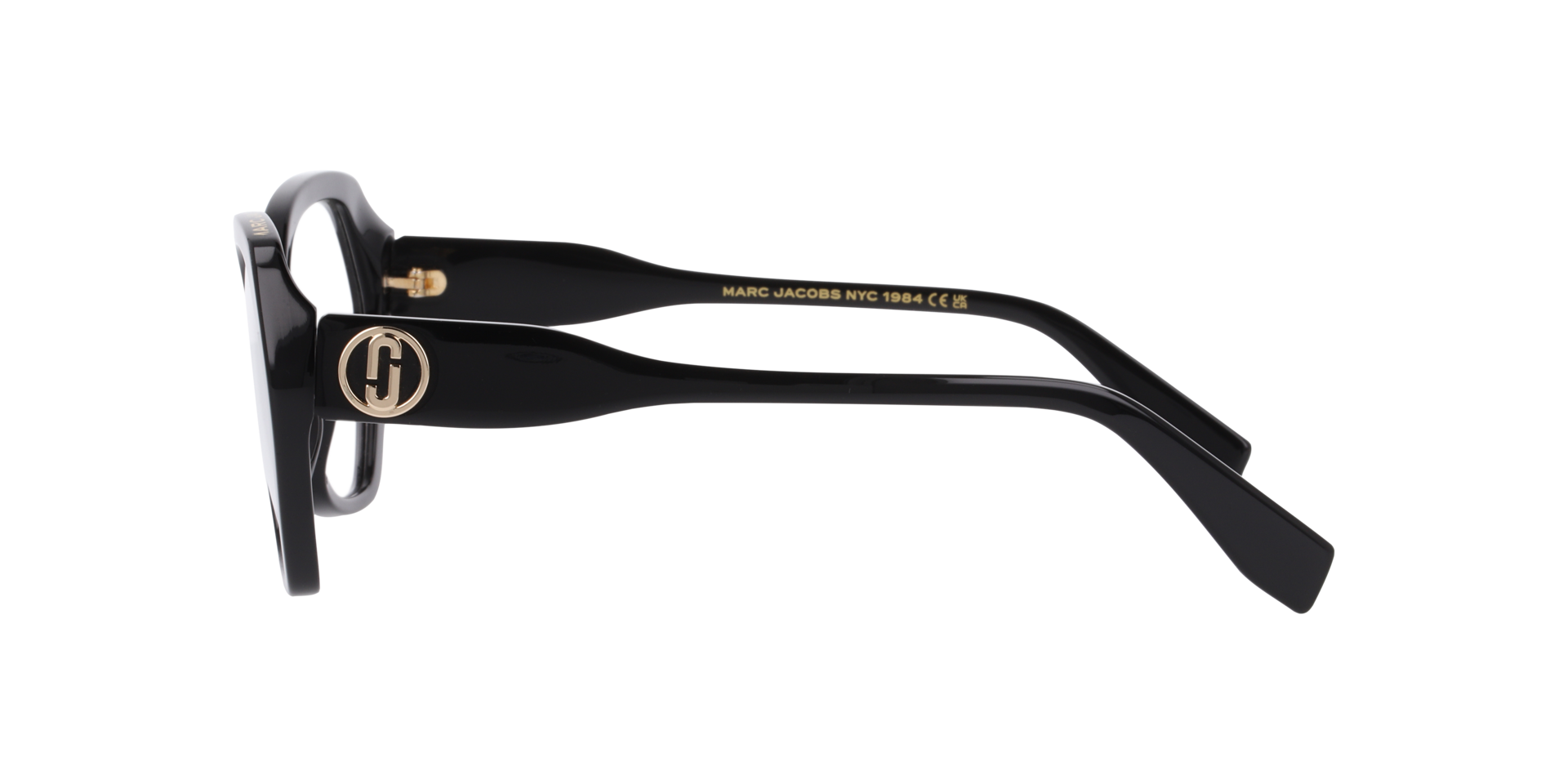 Marc 812 Black AcetateEyeglass Frames for Glasses Direct, Side View