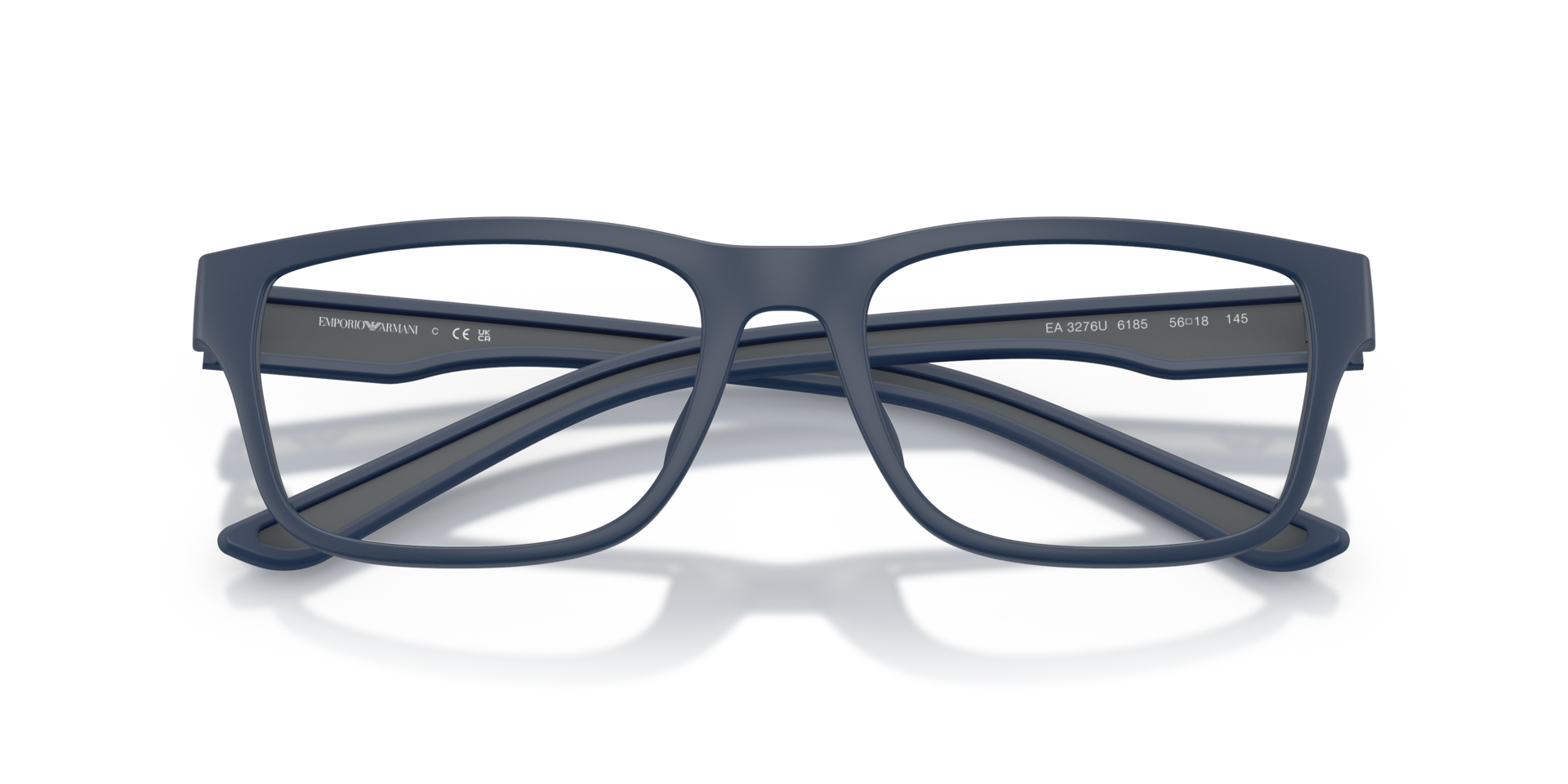 EA3276U Rubberized Matte Blue PlasticEyeglass Frames for Glasses Direct, Closed View
