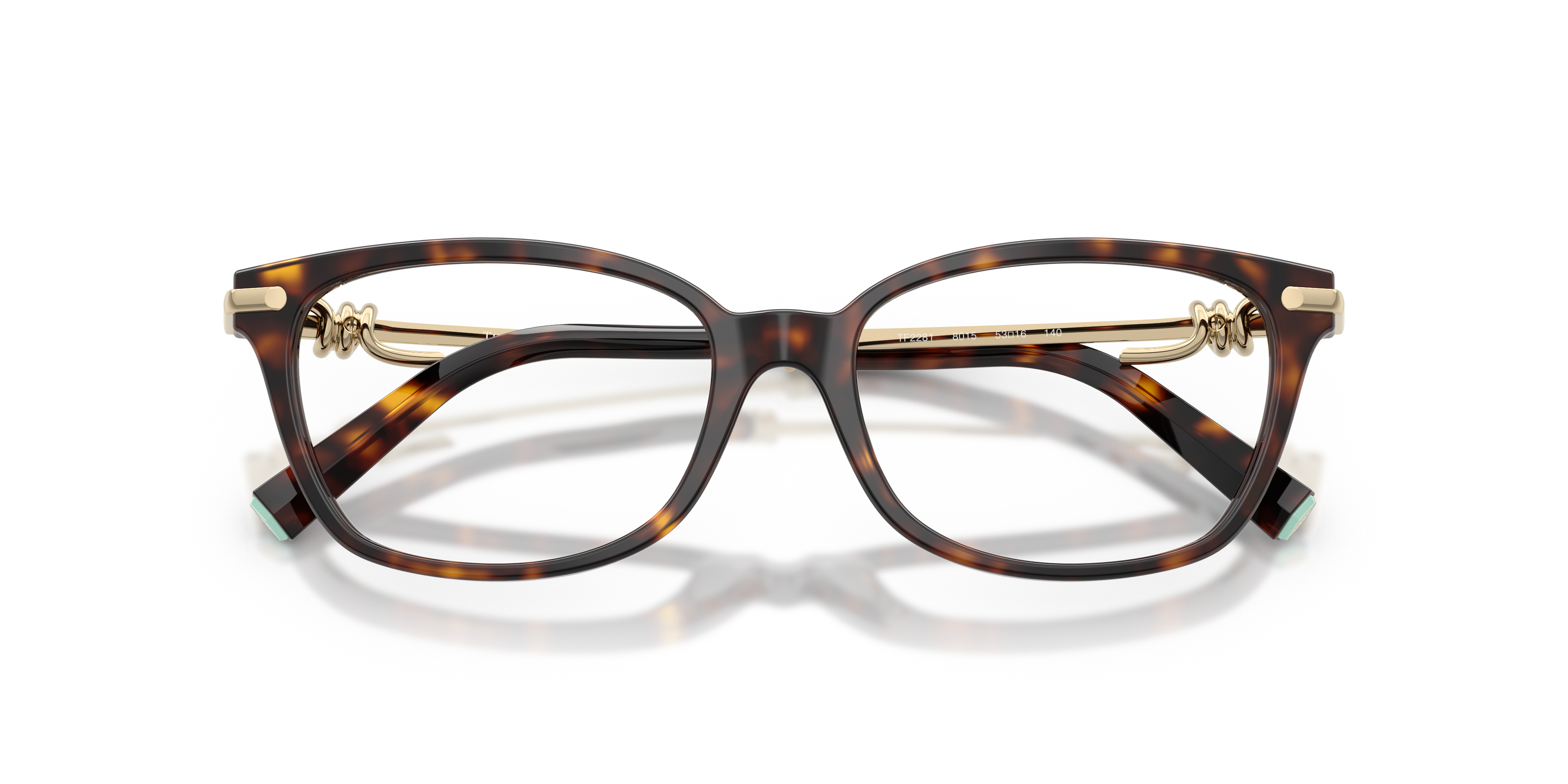 TF2281 Havana AcetateEyeglass Frames for Glasses Direct, Closed View