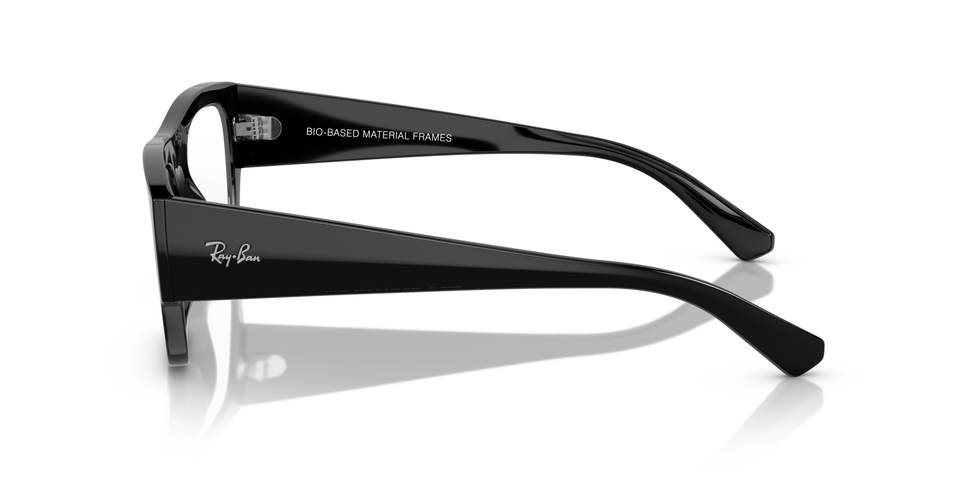 Kristin Optics Bio-Based Black PlasticEyeglass Frames for Glasses Direct, Side View
