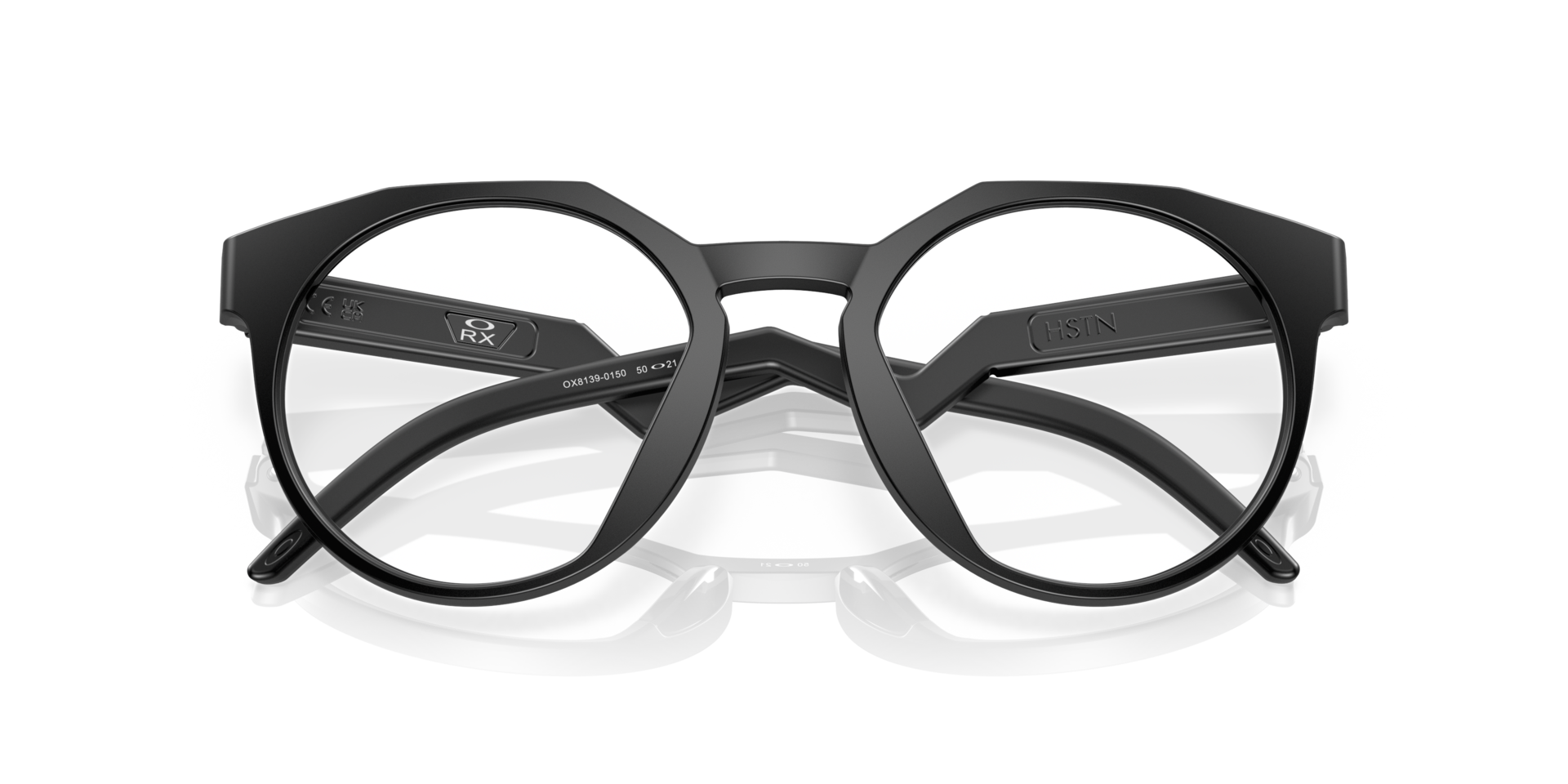 Hstn Matte Black PlasticEyeglass Frames for Glasses Direct, Closed View
