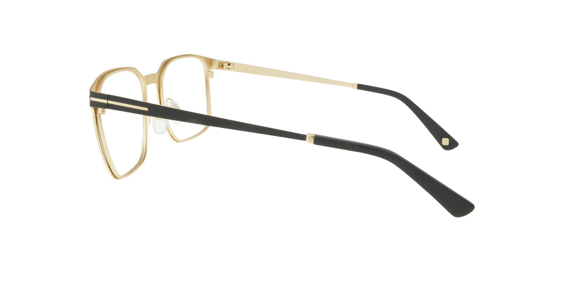 Lambeth Black & Gold MetalEyeglass Frames for Glasses Direct, Side View