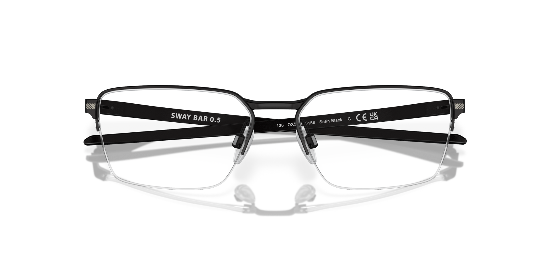 Sway Bar 0.5 Satin Black TitaniumEyeglass Frames for Glasses Direct, Closed View