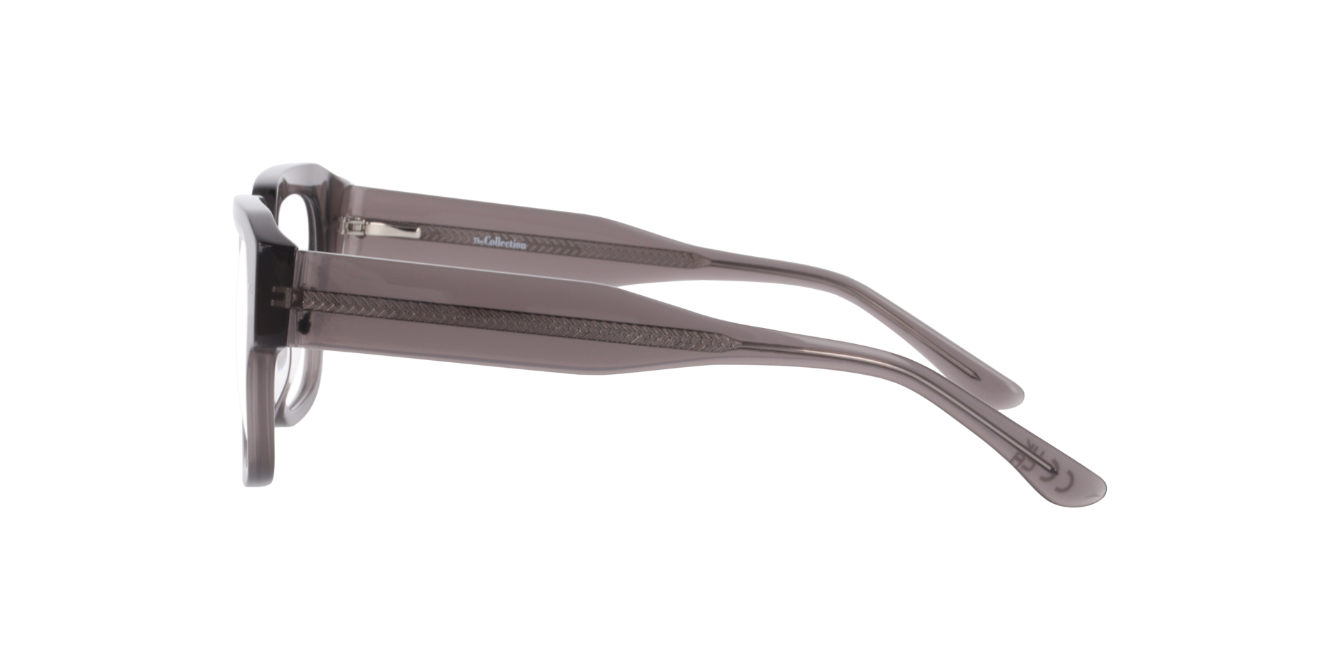 Miller Crystal Grey AcetateEyeglass Frames for Glasses Direct, Side View