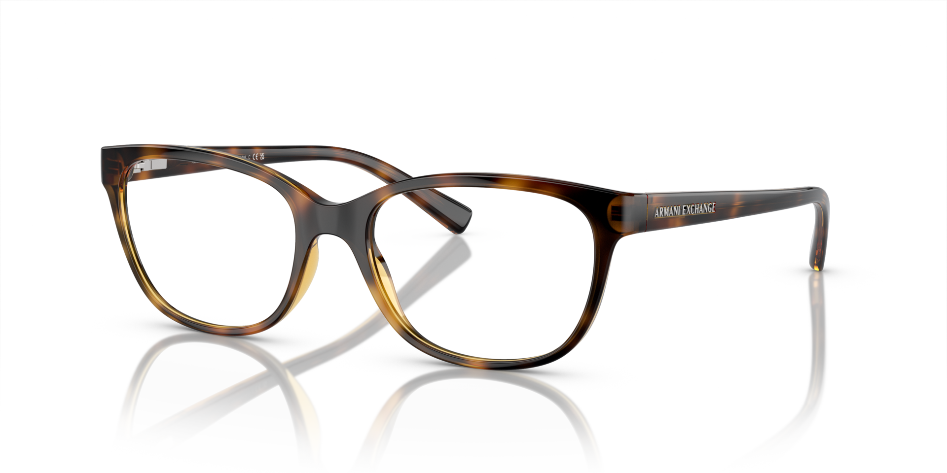 AX3037 Shiny Havana PlasticEyeglass Frames for Glasses Direct, Angle View
