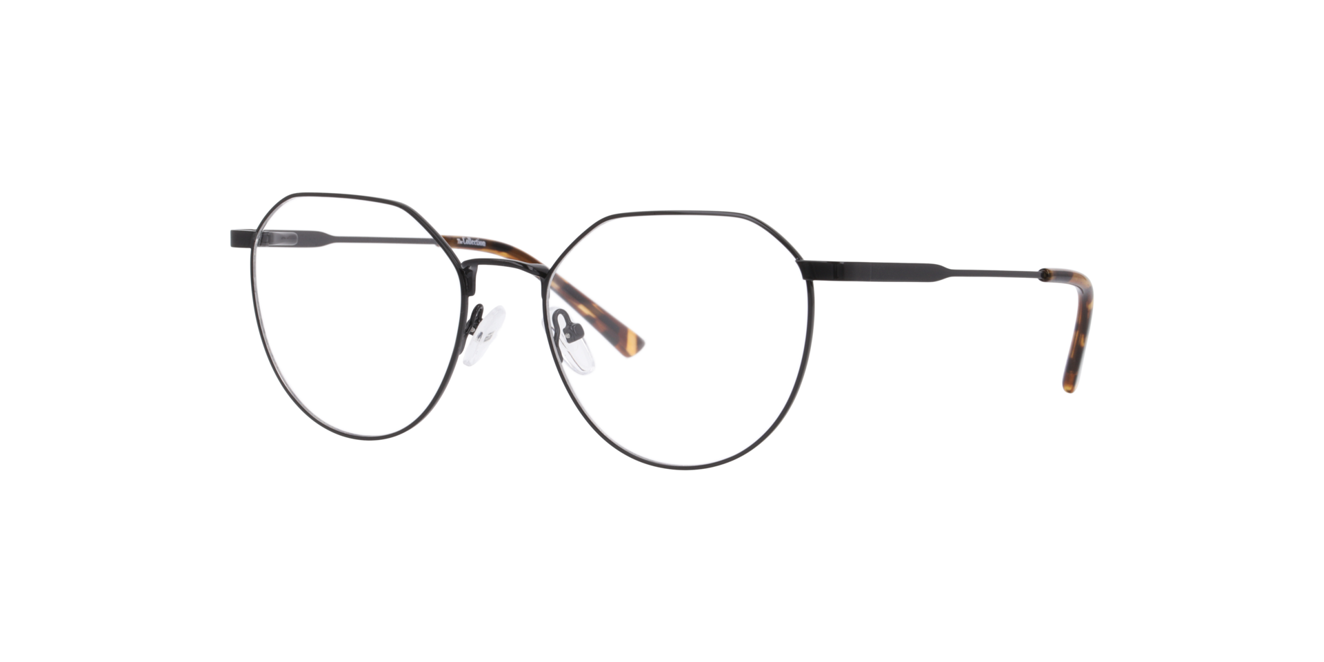 Morgan Black MetalEyeglass Frames for Glasses Direct, Angle View