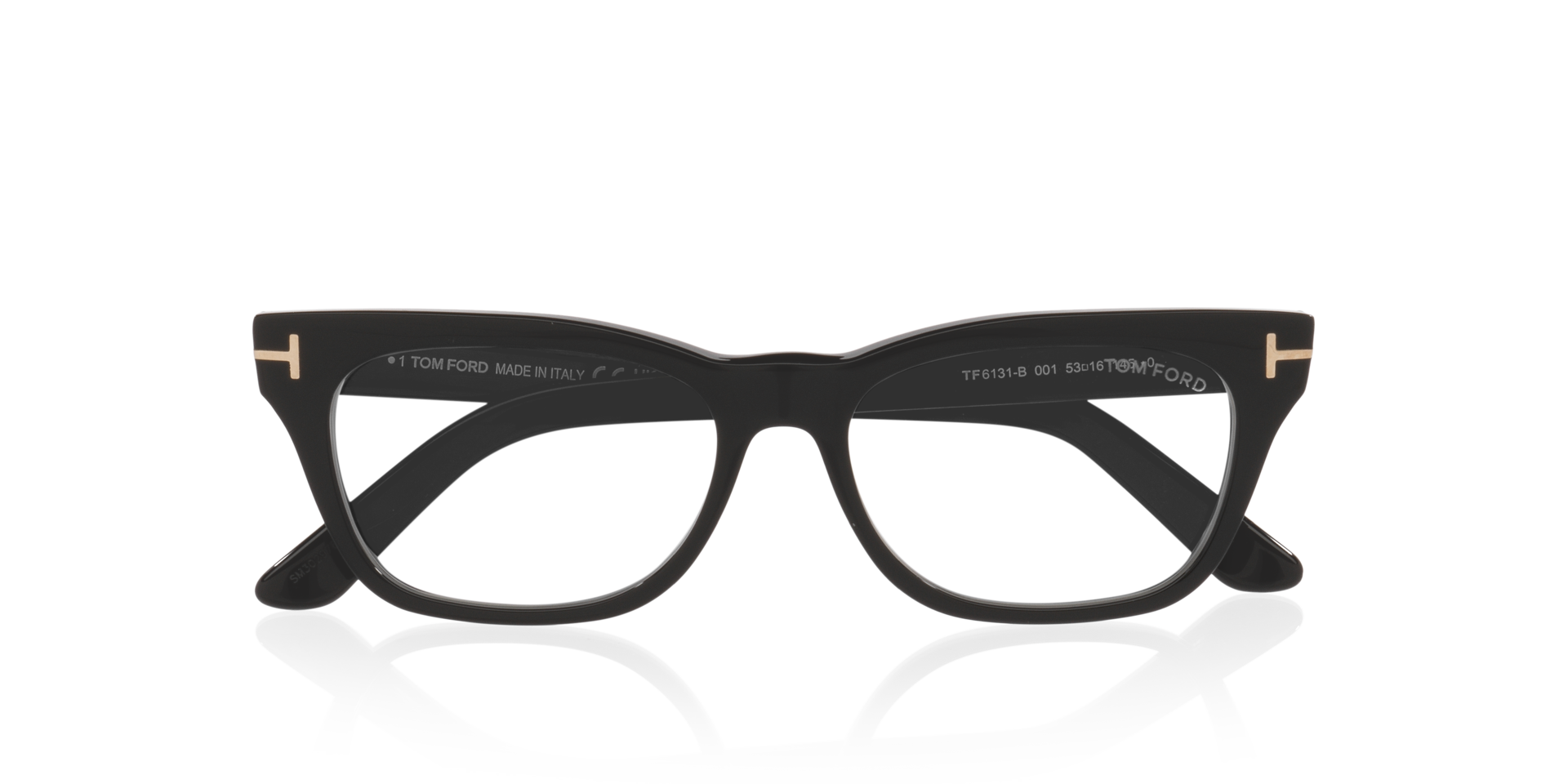 FT6131-B Black Shiny AcetateEyeglass Frames for Glasses Direct, Closed View