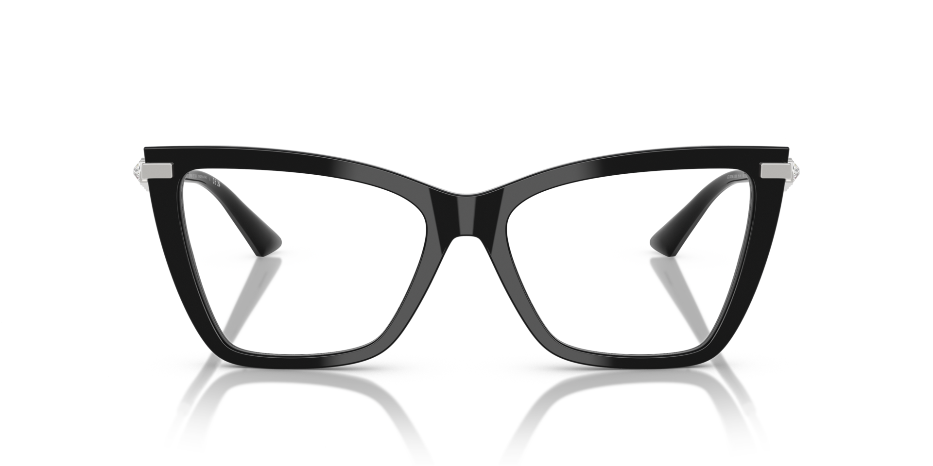 JC3020B Black AcetateEyeglass Frames for Glasses Direct, Front View