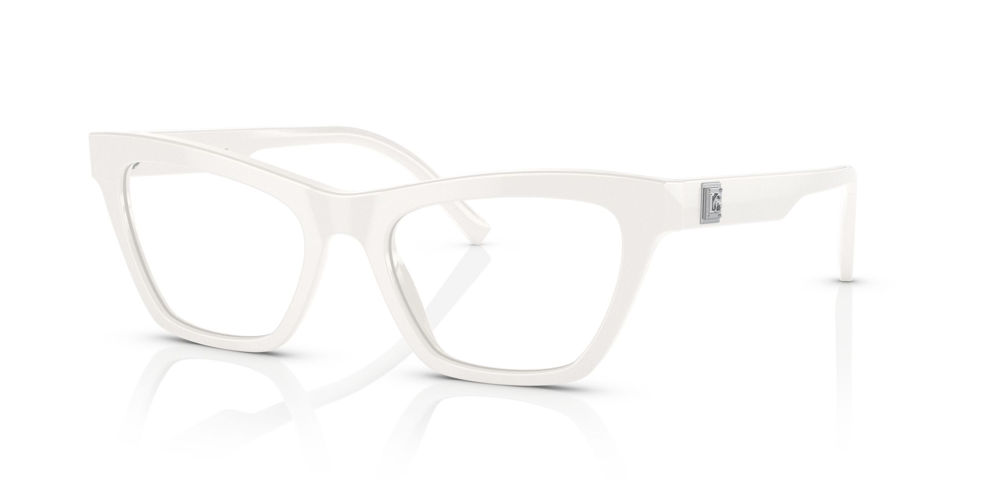 DG3359 White AcetateEyeglass Frames for Glasses Direct, Angle View