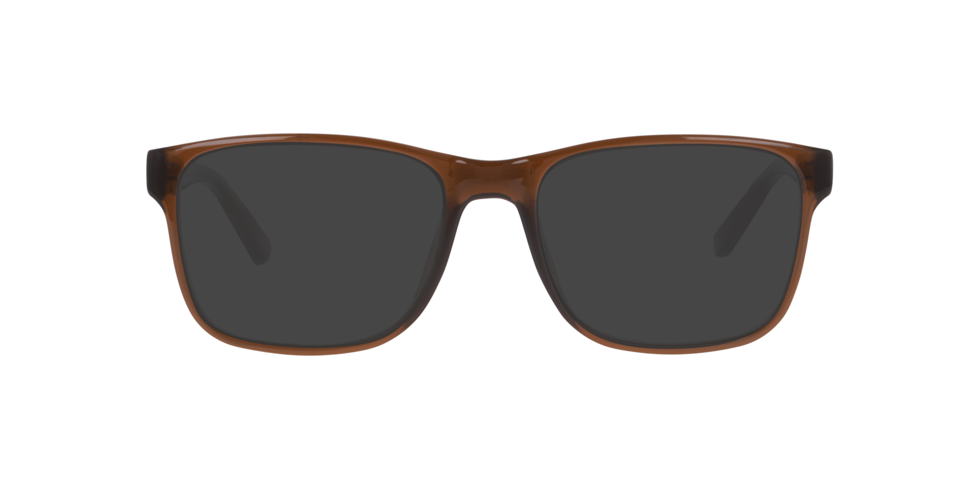 Noah Transparent Brown PlasticEyeglass Frames for Glasses Direct, with Tinted Lenses