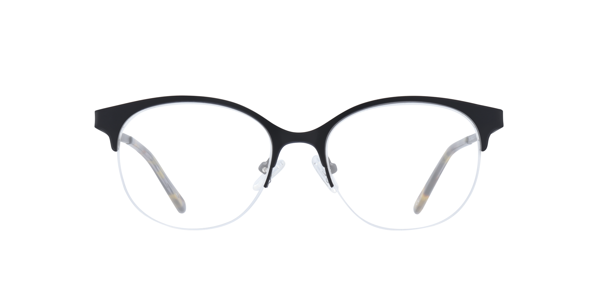 Scarlett Matte Black MetalEyeglass Frames for Glasses Direct, Front View