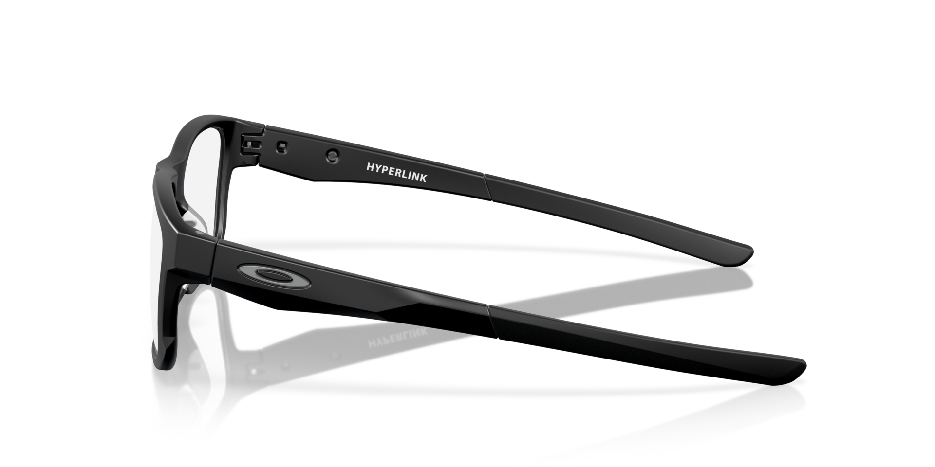 Hyperlink Satin Black PlasticEyeglass Frames for Glasses Direct, Side View