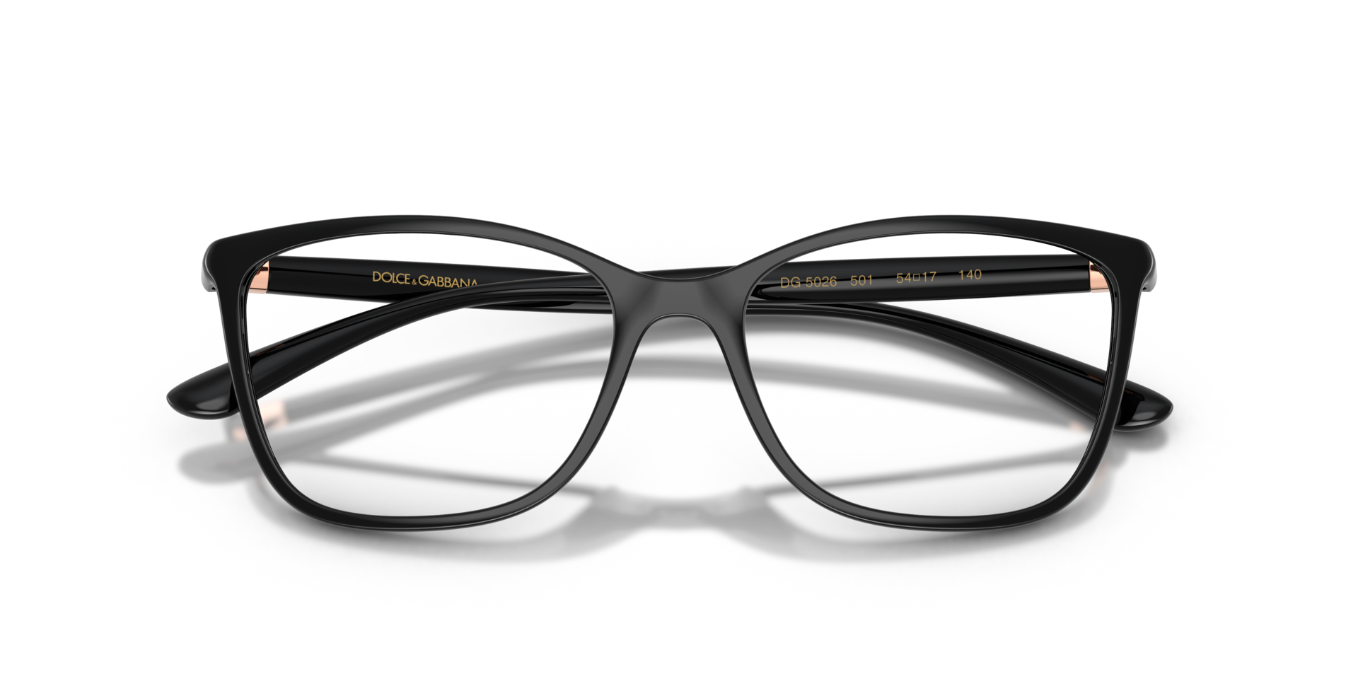 DG5026 Black PlasticEyeglass Frames for Glasses Direct, Closed View