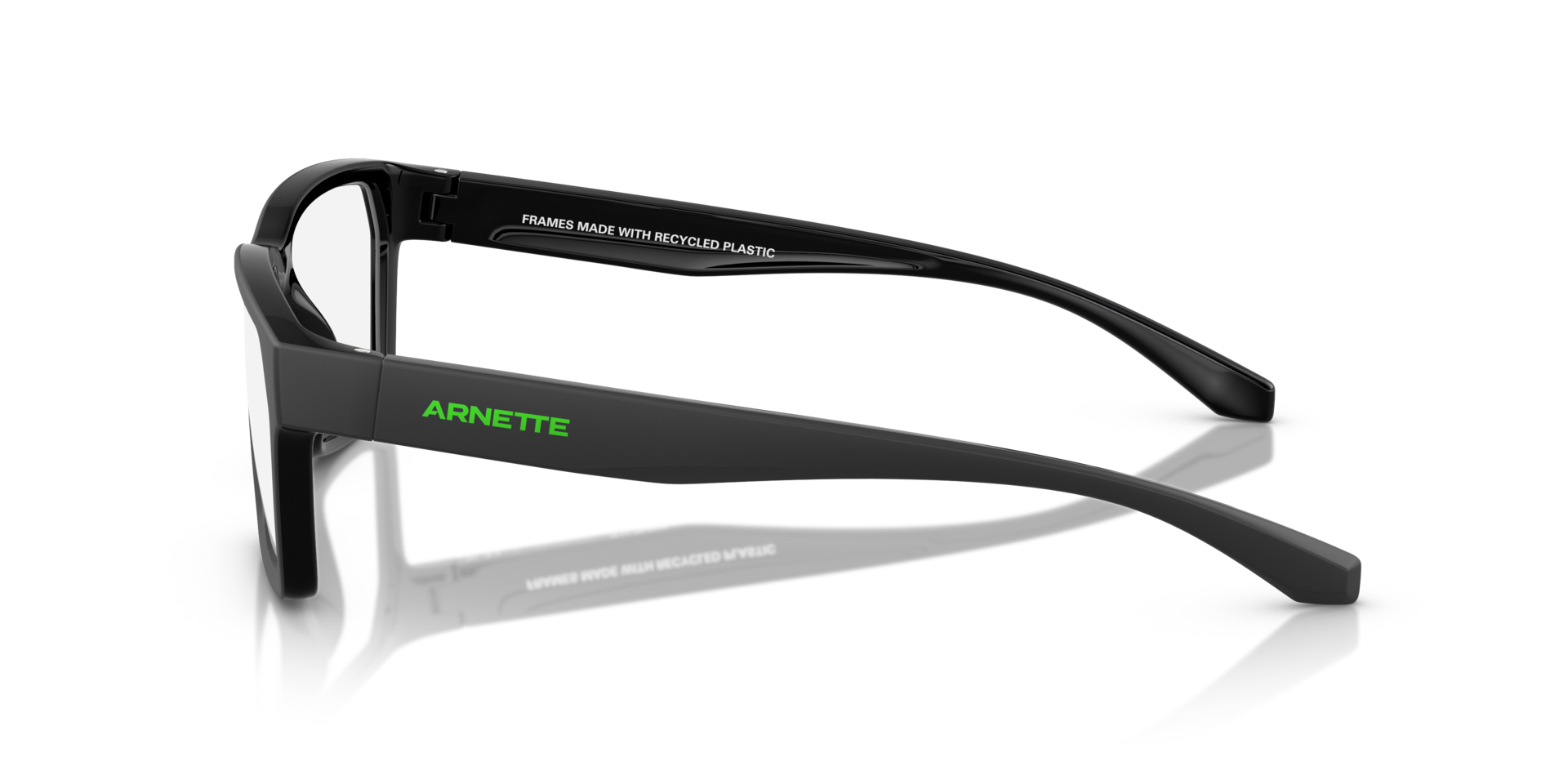 AN7257U Black Top Matte & Shiny PlasticEyeglass Frames for Glasses Direct, Side View