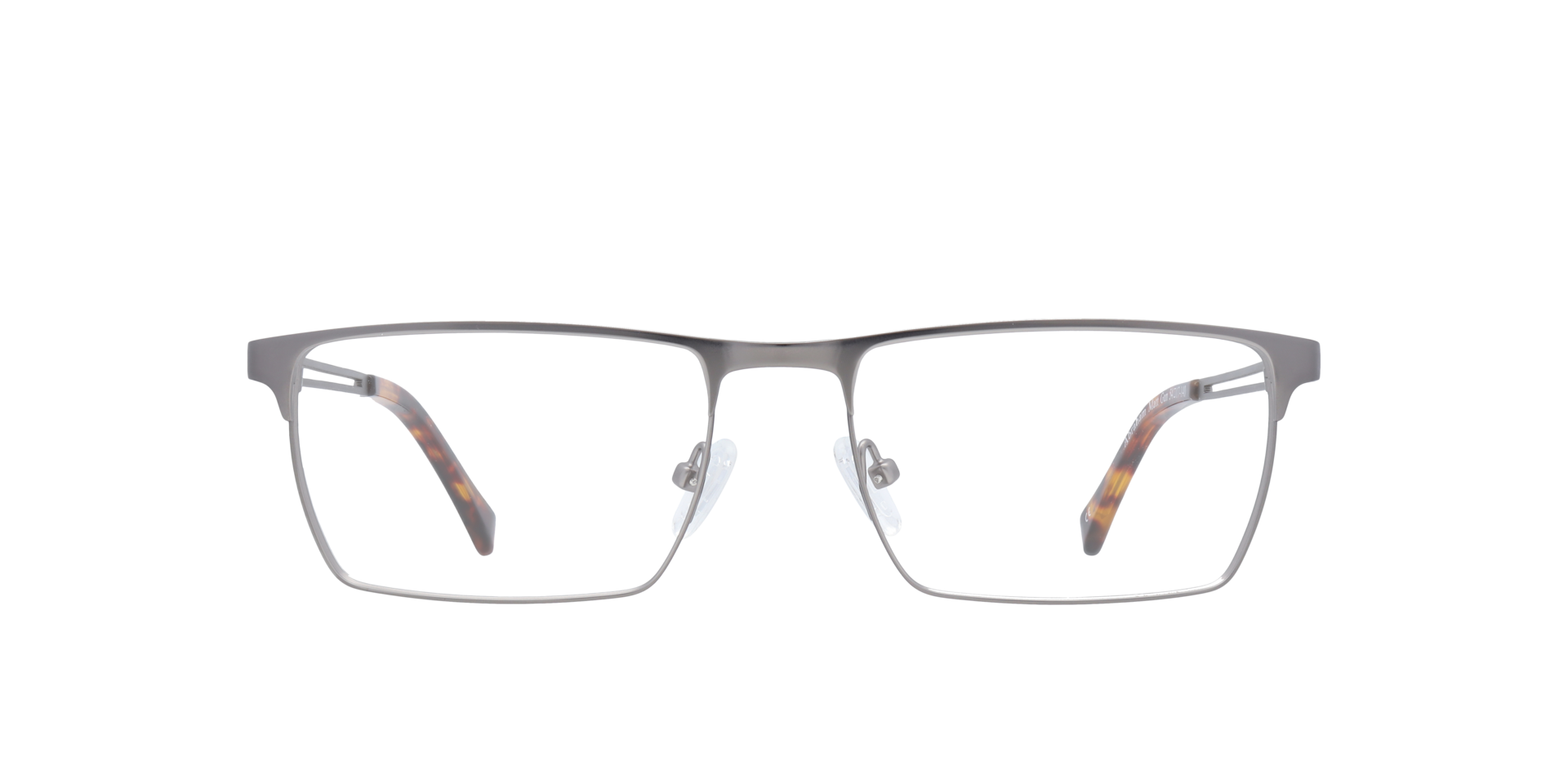 Abraham Matte Gunmetal MetalEyeglass Frames for Glasses Direct, Front View