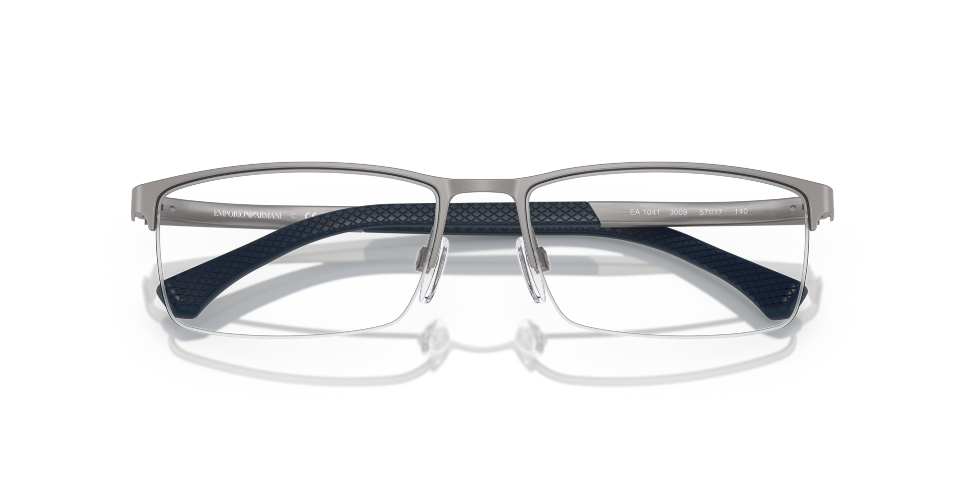 EA1041 Matte Gunmetal MetalEyeglass Frames for Glasses Direct, Closed View