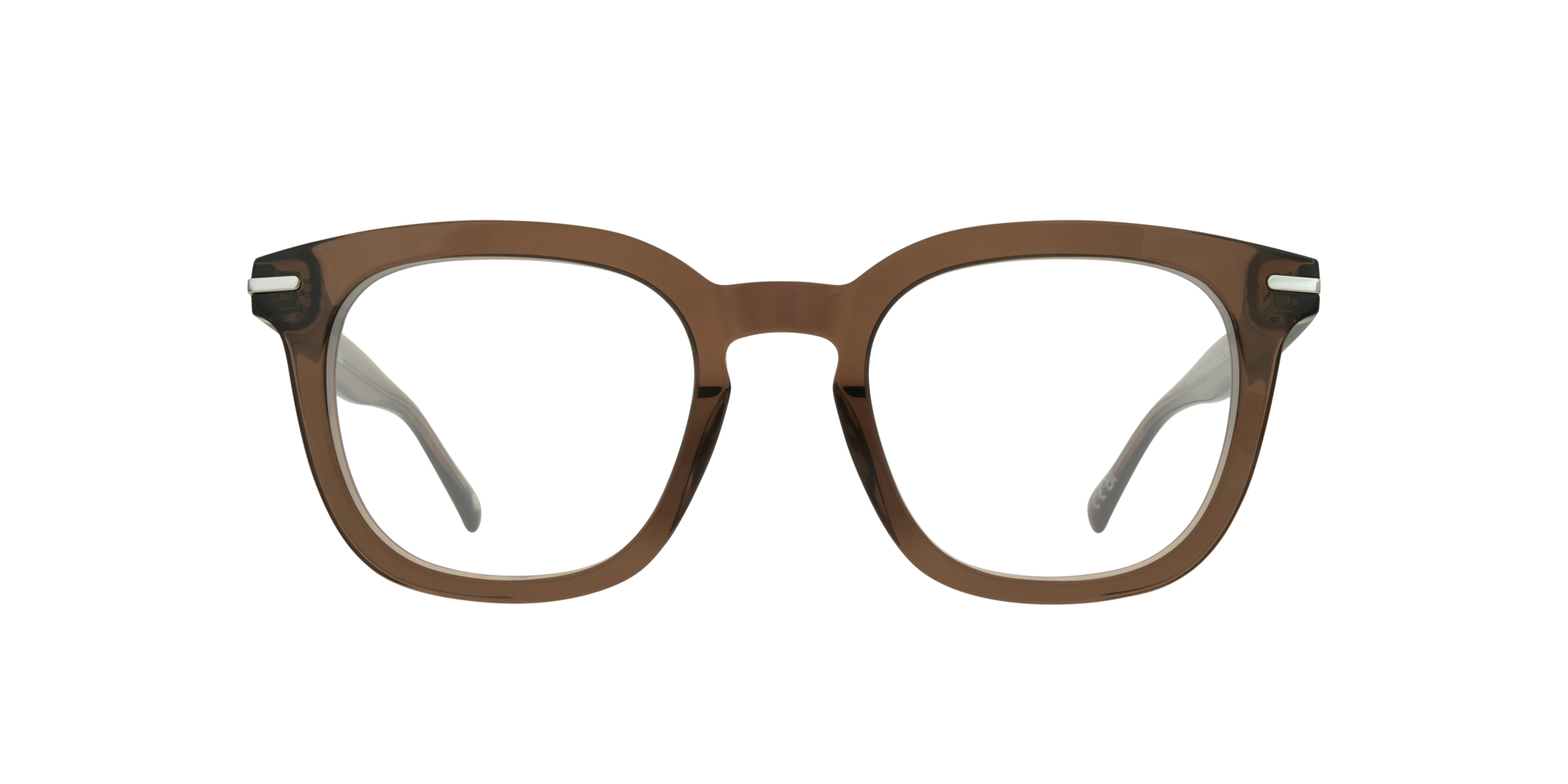 Kew Translucent Brown AcetateEyeglass Frames for Glasses Direct, Front View