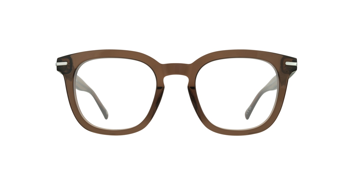 Translucent Brown square Acetate eyeglasses Online - Full Rim - Kew