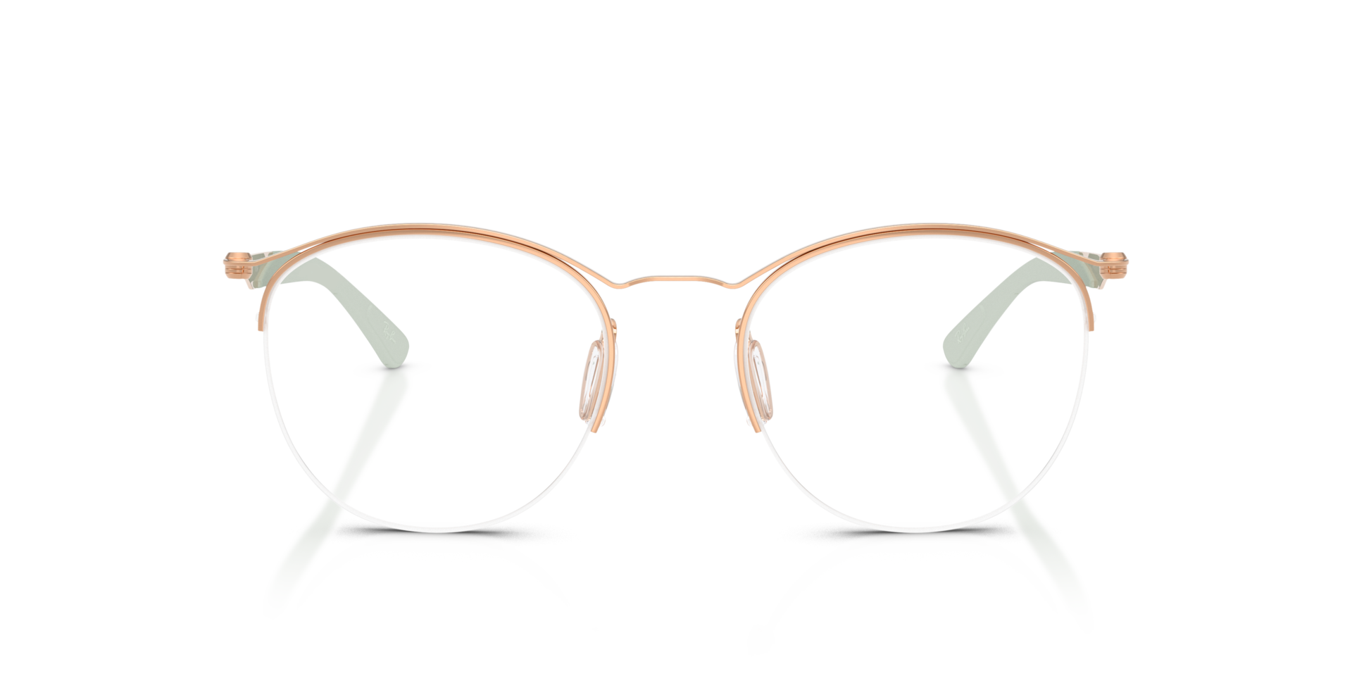RB7553 Rose Gold MetalEyeglass Frames for Glasses Direct, Front View