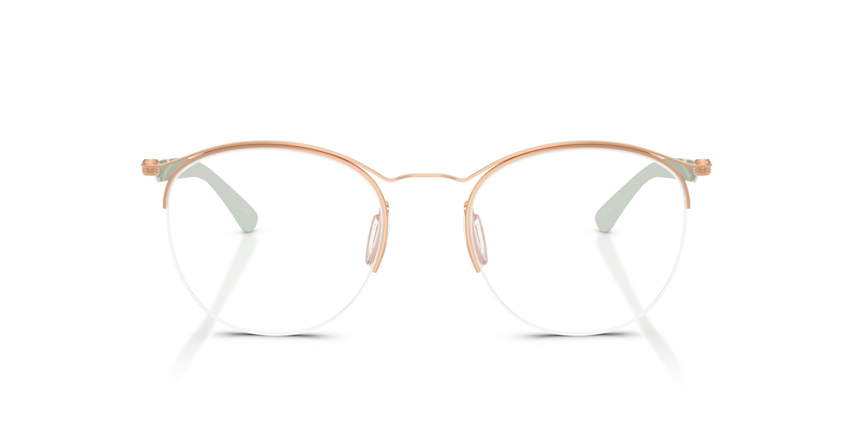 Ray-Ban Unisex Rose Gold Round Metal Eyeglasses Online - Semi Rim - Rb7553