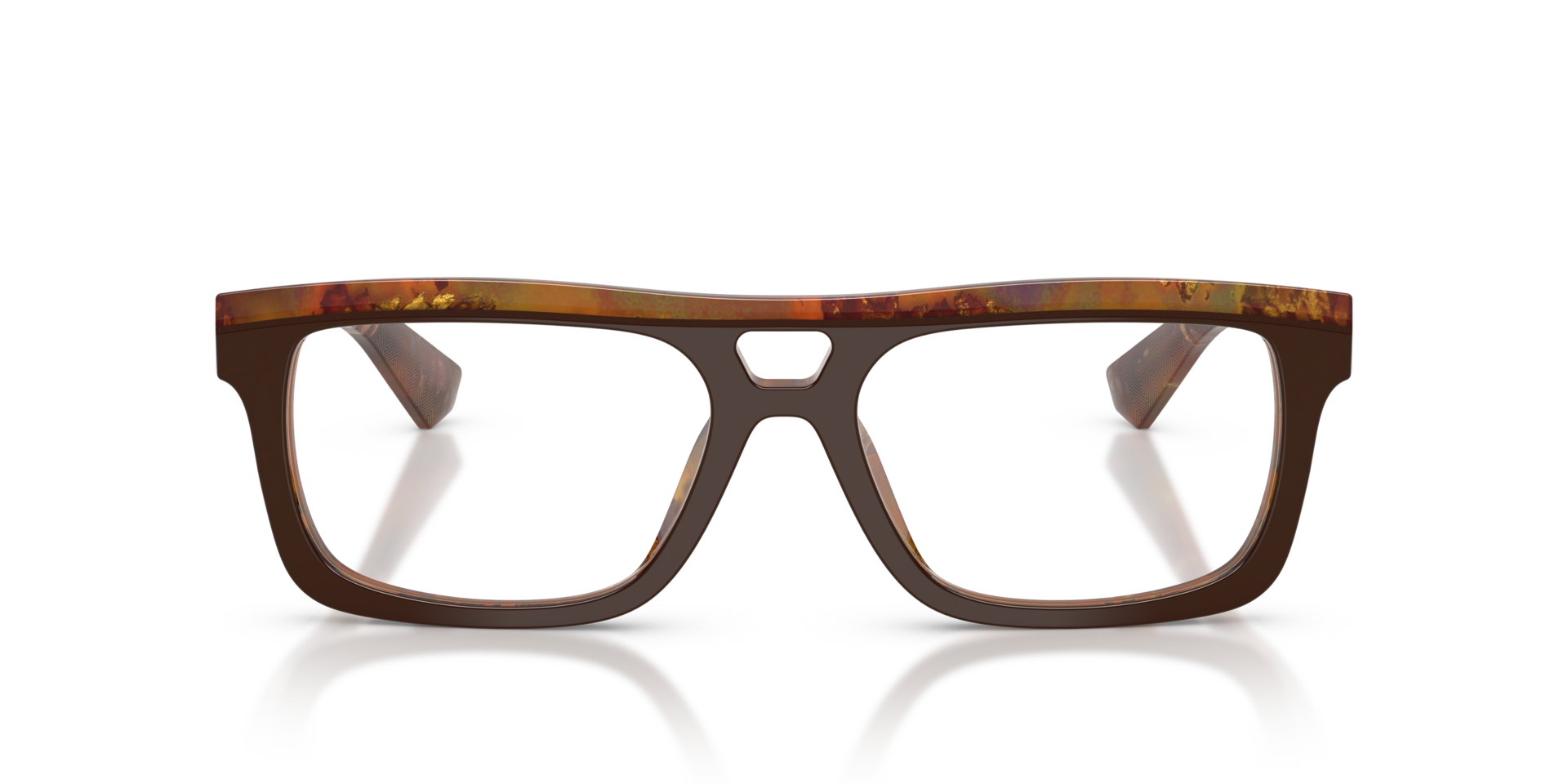 DG3431 Top Brown & Pearl Gold & Brown AcetateEyeglass Frames for Glasses Direct, Front View