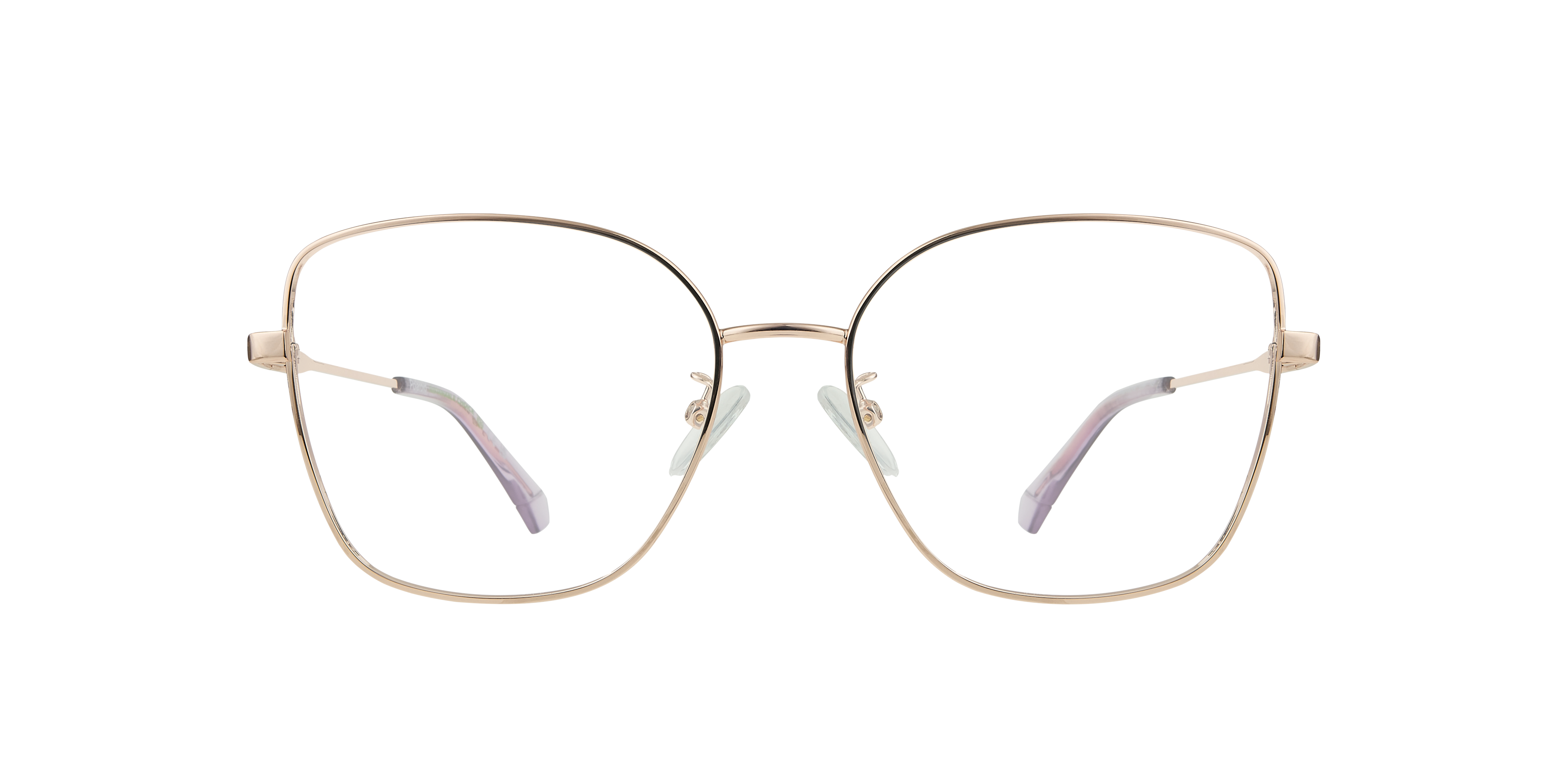 PLD D521/G Gold MetalEyeglass Frames for Glasses Direct, Front View