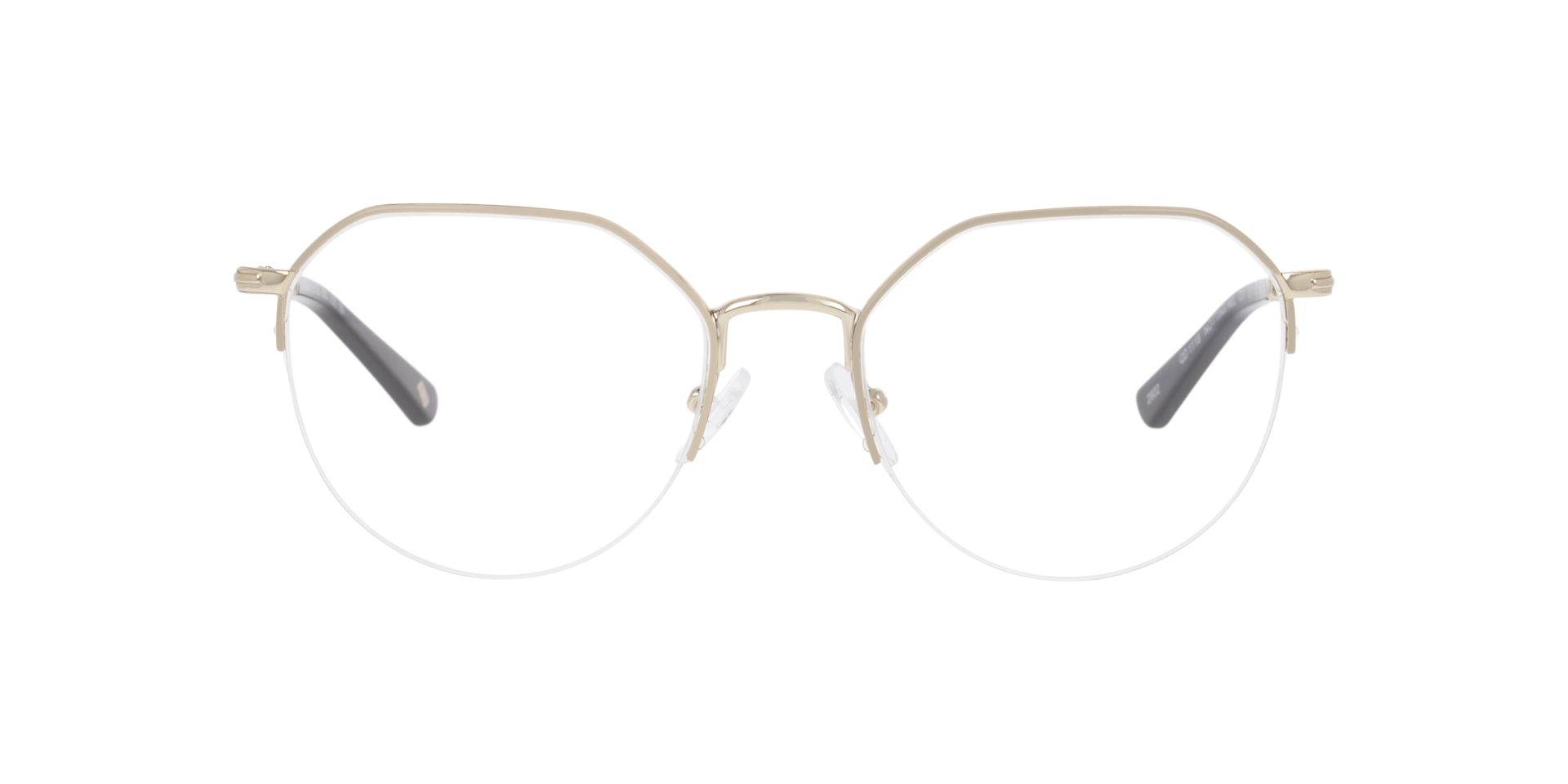 Notting Hill Black On Light Gold MetalEyeglass Frames for Glasses Direct, Front View
