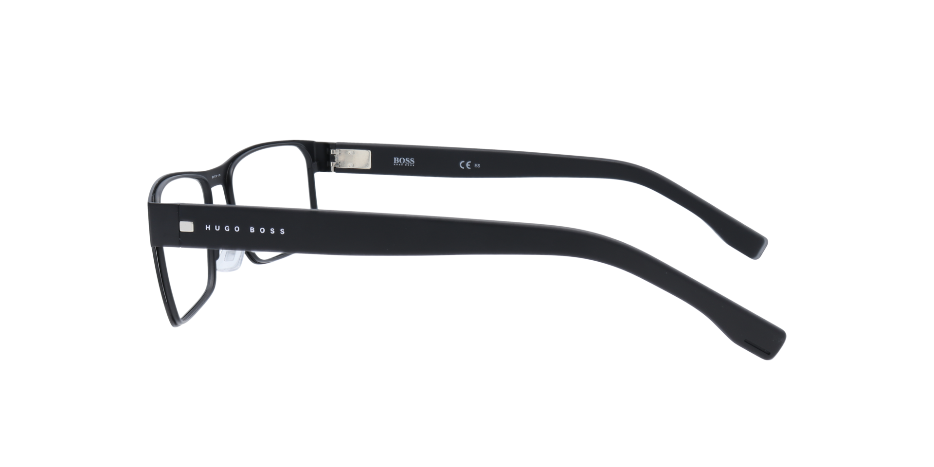 Boss 0601/N Black PlasticEyeglass Frames for Glasses Direct, Side View