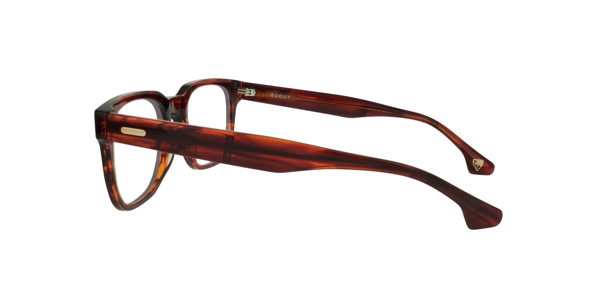 Kaiden Horn Brown Orange AcetateEyeglass Frames for Glasses Direct, Side View