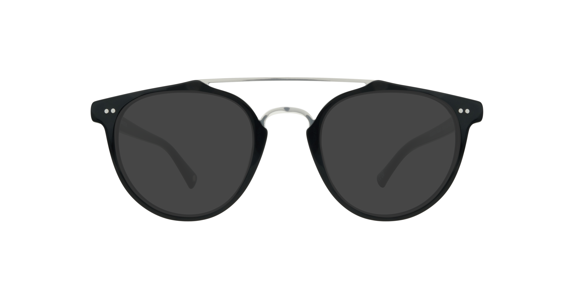 Keaton Black & Shiny Silver AcetateEyeglass Frames for Glasses Direct, with Tinted Lenses